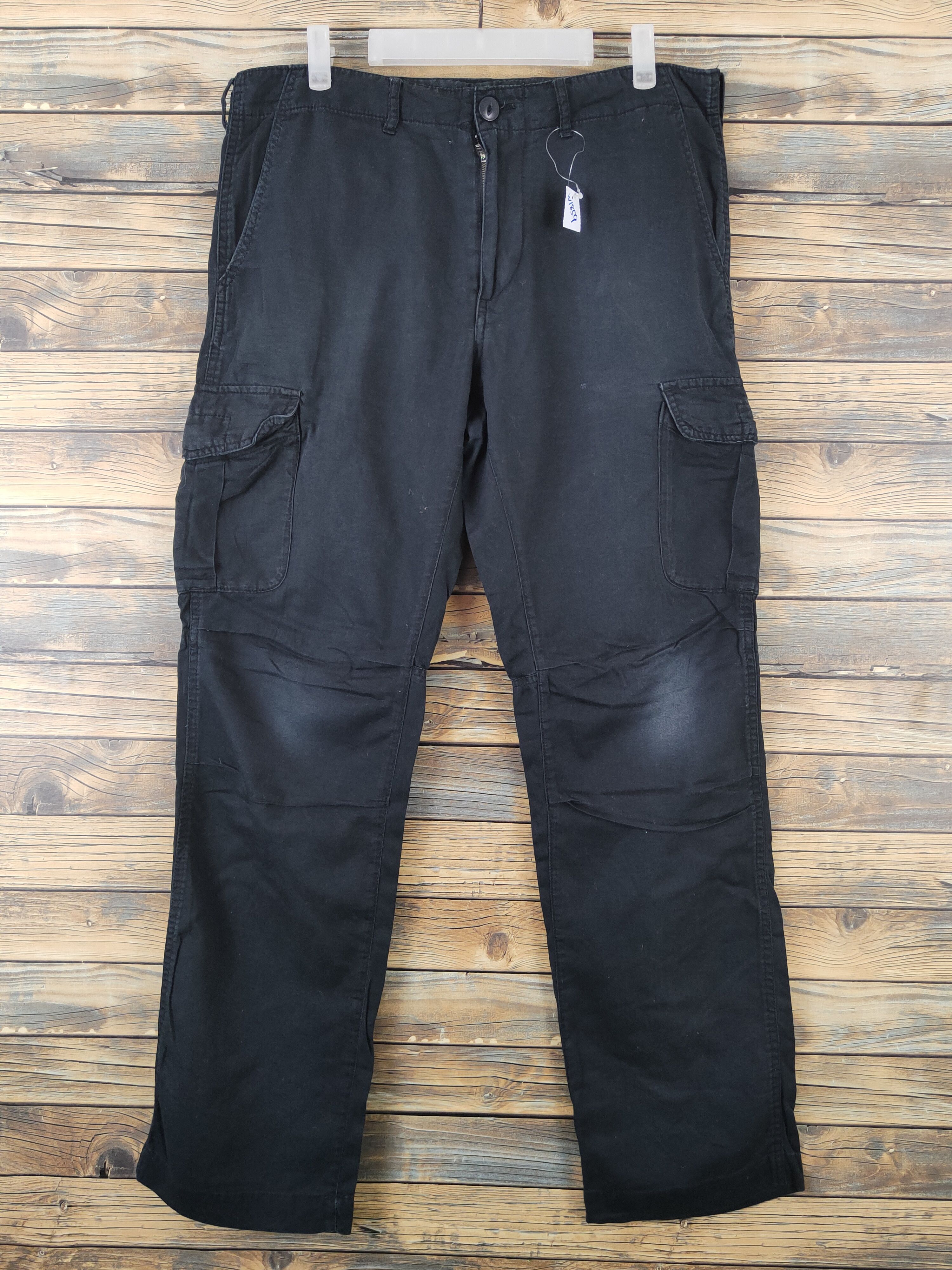 Japanese Brand Back Number Black Multipocket Tactical Cargo Pants #W1859 Size US 33 - 1 Thumbnail