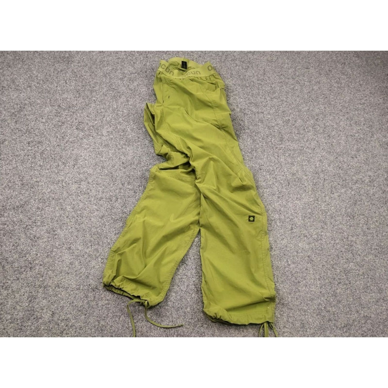 Vintage Ocun Mania Pond Green Hiking Pants Climbing Lightweight Drawstrings Men L Green Cargo Size US 33 - 2 Thumbnail