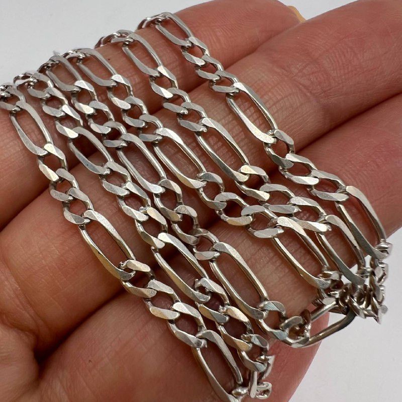 Sterling Silver Vintage Sterling Silver 925 Curb Chain Necklace Italy Size ONE SIZE - 6 Thumbnail