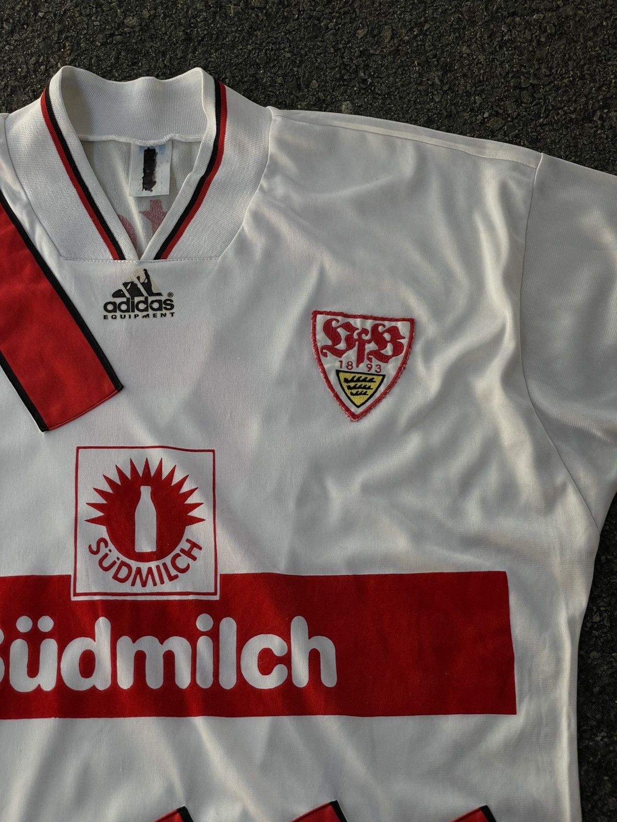 Adidas #8 Adidas VFB Stuttgart 1992/93 | Home Soccer Jersey Size US XL / EU 56 / 4 - 2 Thumbnail
