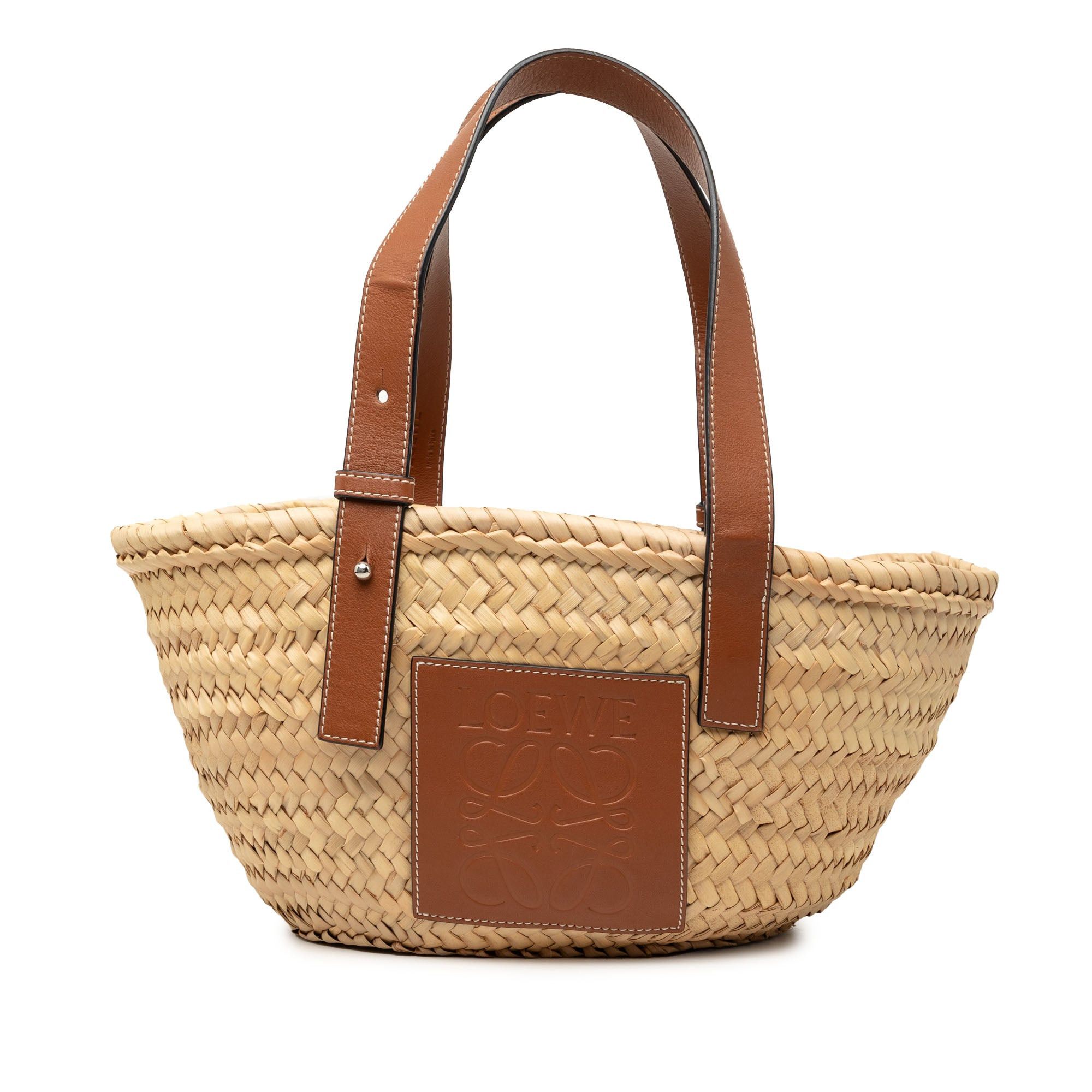 Loewe Small Raffia Anagram Basket Tote Size ONE SIZE - 1 Thumbnail