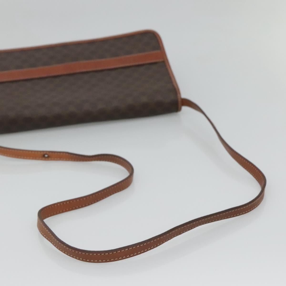 Celine CELINE Macadam Canvas Shoulder Bag Pvc Leather Brown Gold Size ONE SIZE - 7 Thumbnail