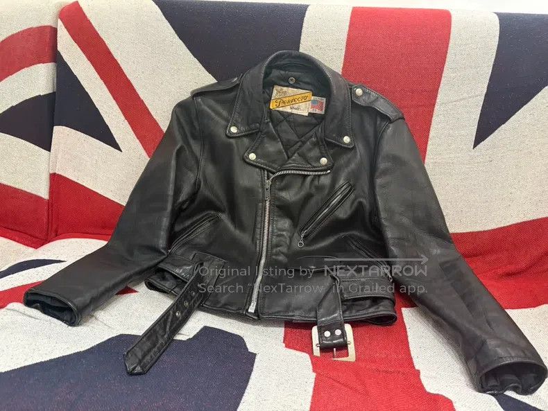 Schott Schott American cable-stayed leather jacket Size US M / EU 48-50 / 2 - 1 Thumbnail