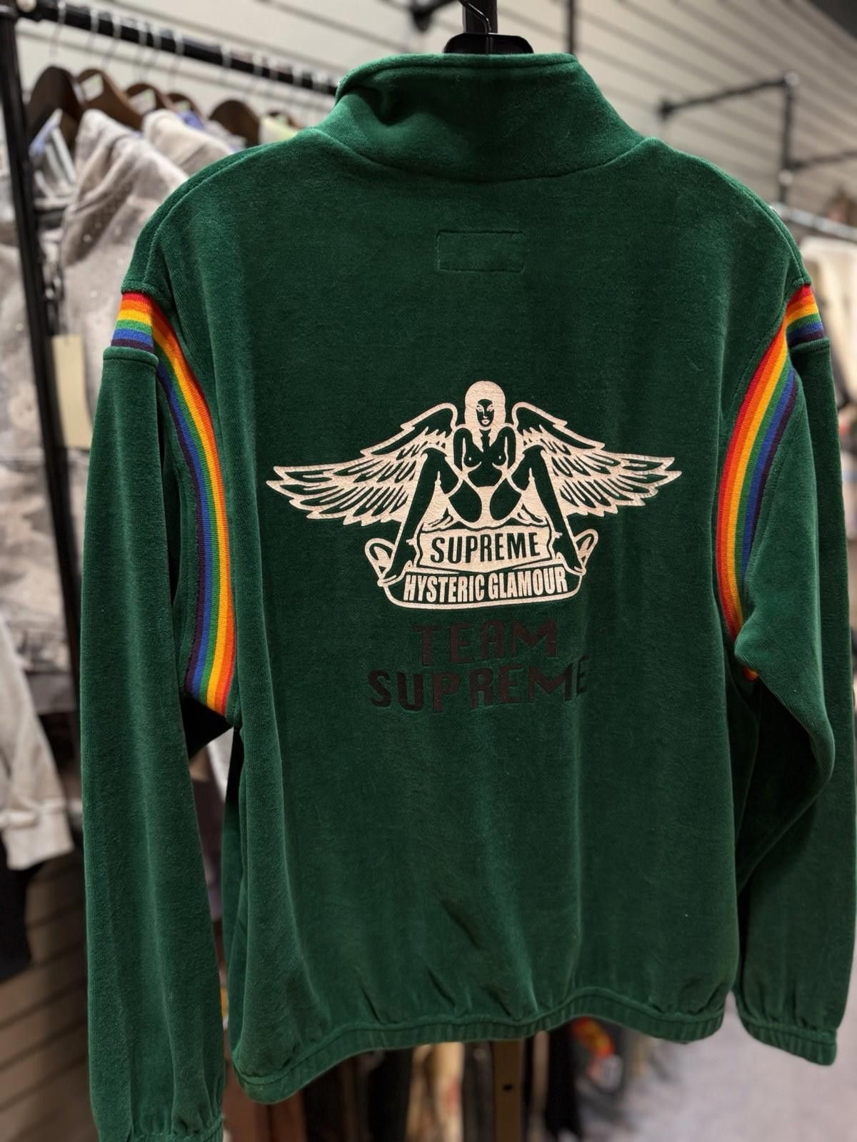 Supreme Supreme X Hysteric Glamour Velour Track Jacket Green Medium Size US M / EU 48-50 / 2 - 7 Thumbnail