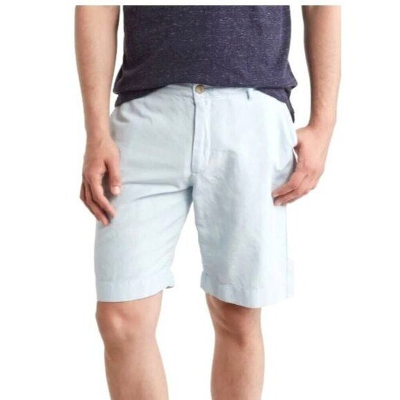 Faherty Faherty Mens Malibu Blue High Rise Linen Cotton Pockets Chin Size US 40 / EU 56 - 1 Thumbnail