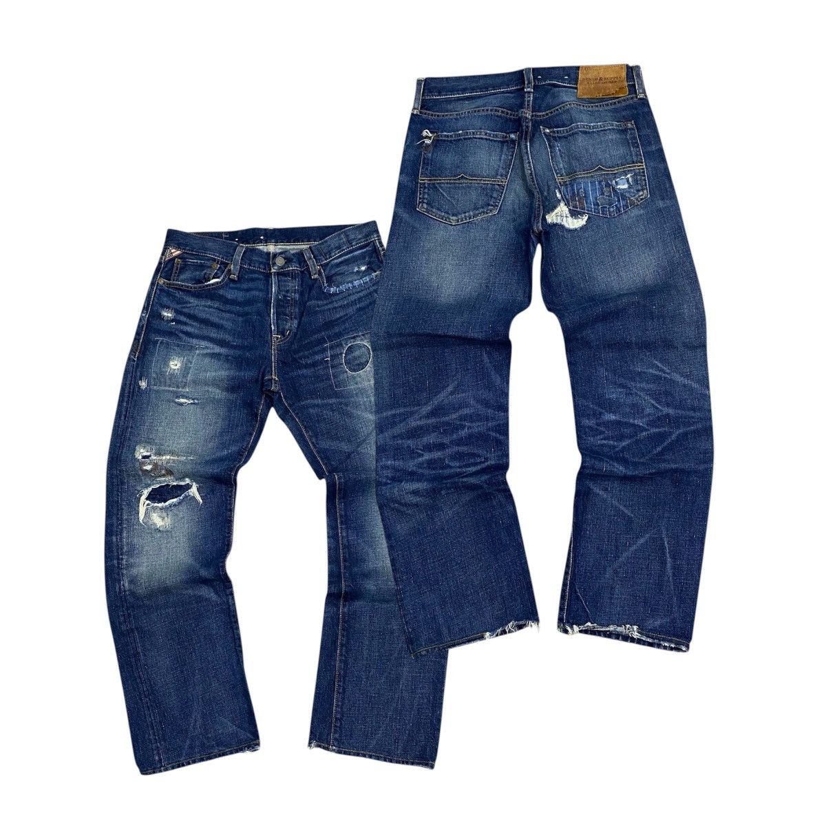 RRL Ralph Lauren Ralph Lauren Distressed Denim Pant Size US 30 / EU 46 - 1 Thumbnail