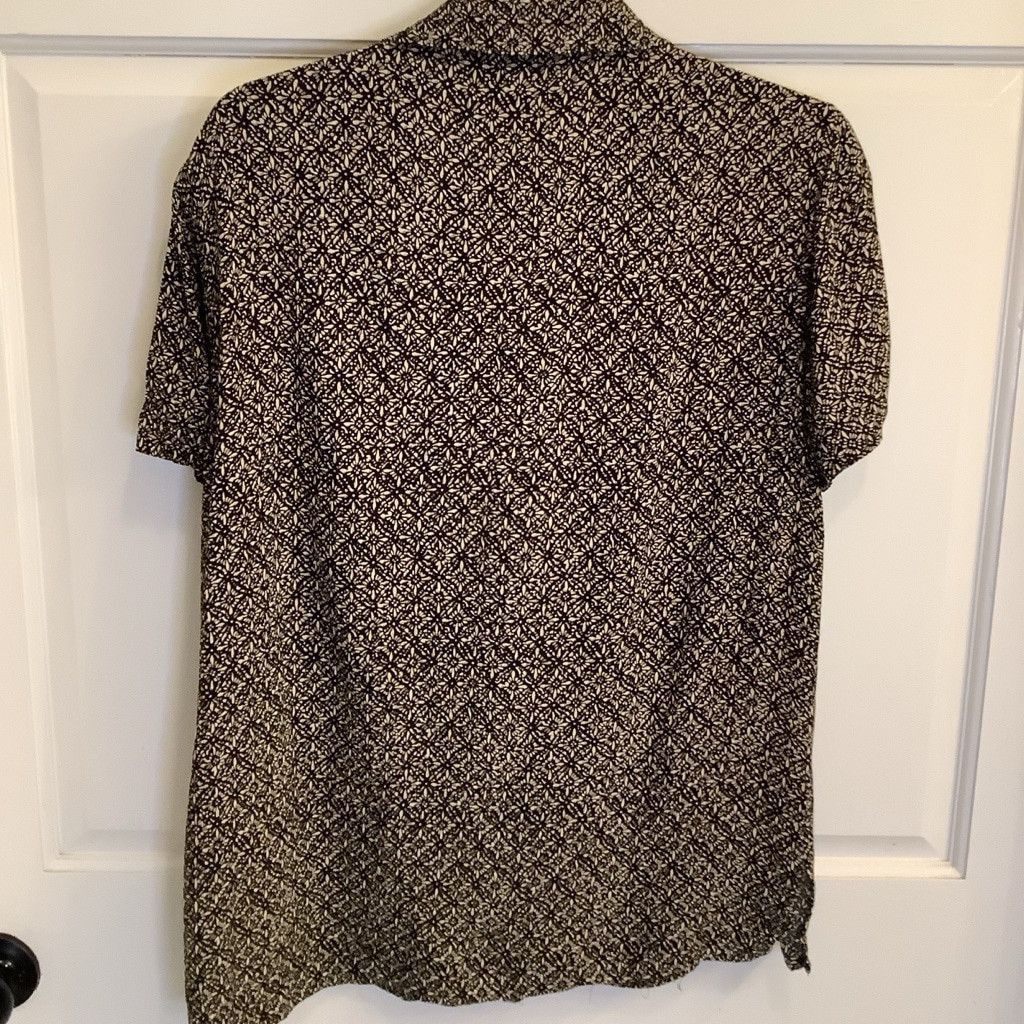 Evan Picone Women's Evan-Picone Blouse, Size M, Black ,brown & White Size M / US 6-8 / IT 42-44 - 5 Thumbnail