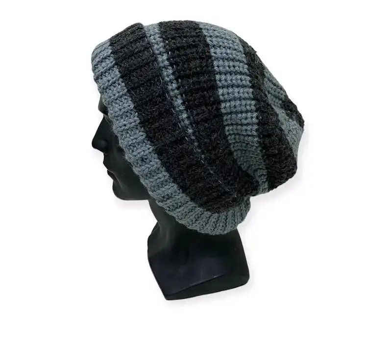 Japanese Brand × Plus One Clothing × Vintage Plus One Stripe Beanie Hat Size ONE SIZE - 1 Thumbnail