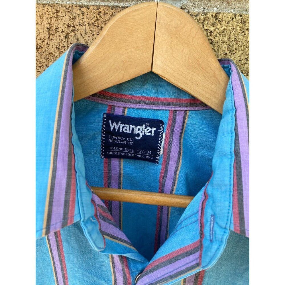 Wrangler Vintage Wrangler Pearl Snap Shirt Men Cowboy Cut Regular Fi Size US M / EU 48-50 / 2 - 8 Thumbnail