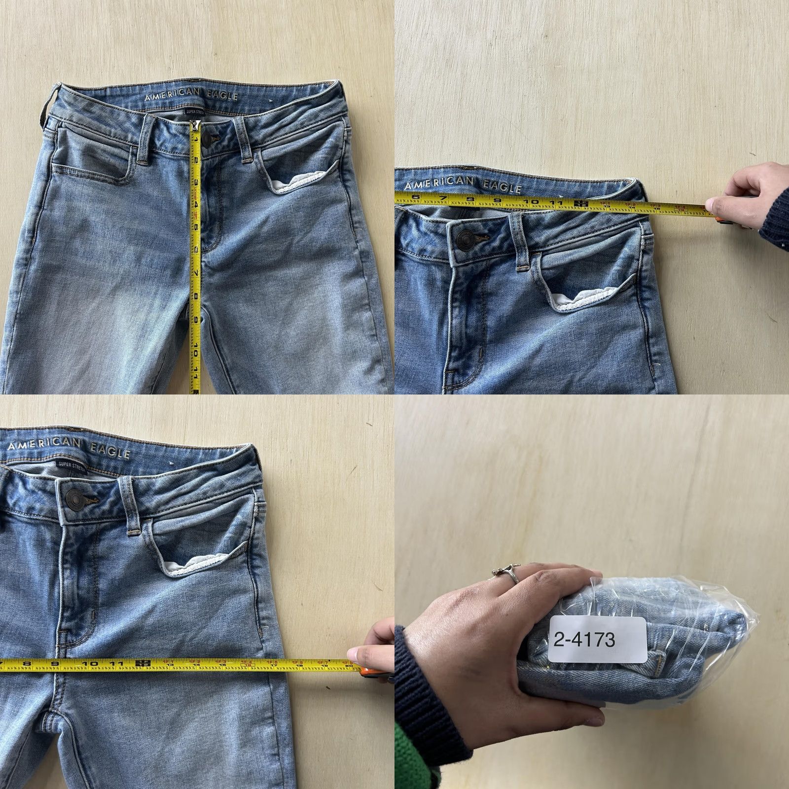 American Eagle Outfitters American Eagle Outfitters Jeans Womens 6 Blue Light Wash Distressed Skinny Denim Size 28" / US 6 / IT 42 - 8 Thumbnail