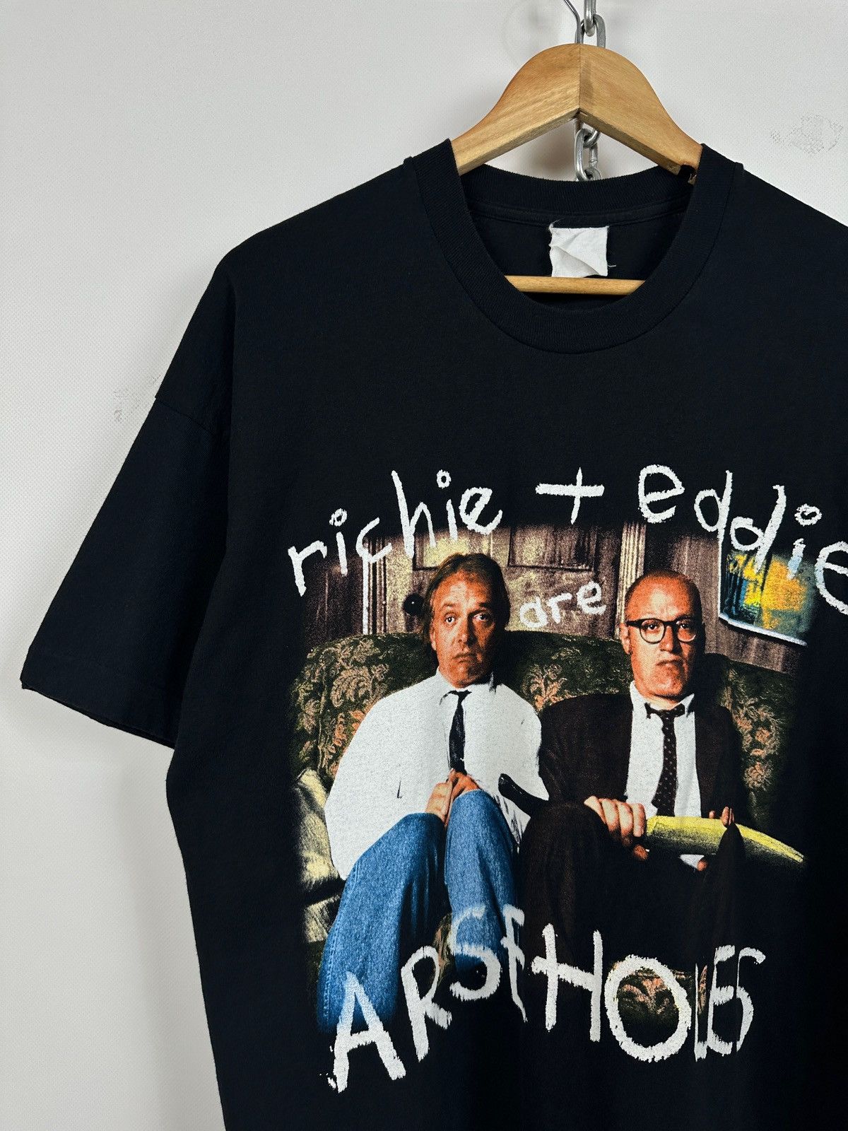 Vintage Vintage Richie + Eddie Are Arseholes Bottom Live T-Shirt Size US XL / EU 56 / 4 - 4 Thumbnail