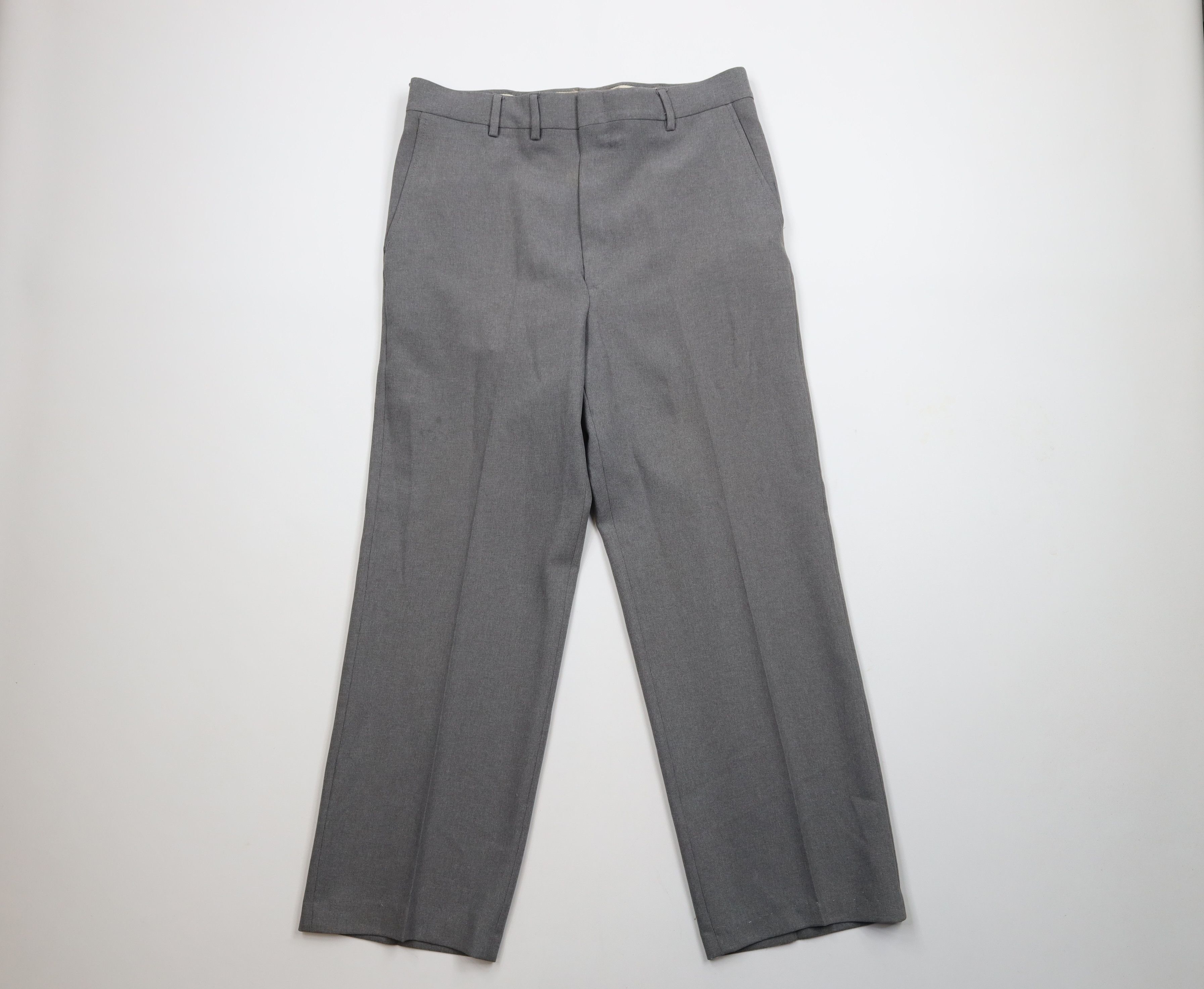 Vintage Vintage 70s Streetwear Flared Wide Leg Chino Pants Gray USA Size US 34 / EU 50 - 1 Thumbnail