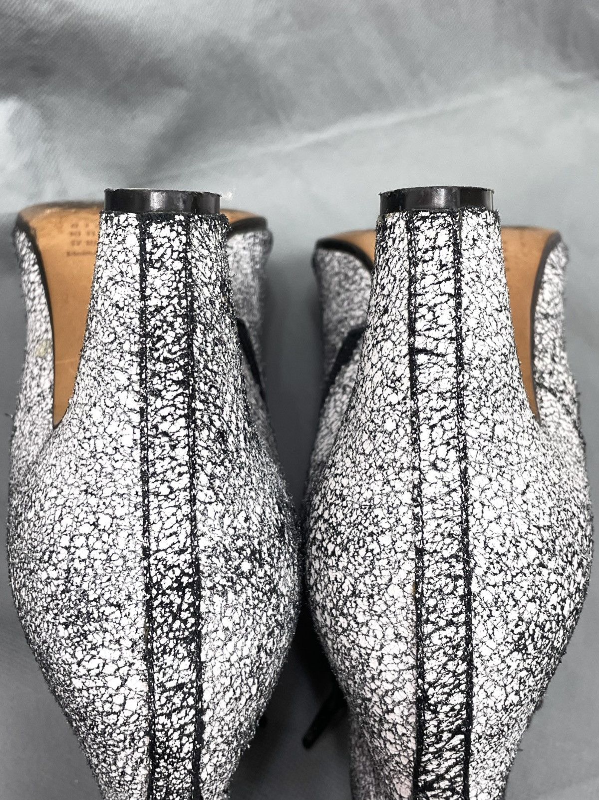 Maison Margiela Maison Martin Margiela Line 22 Cracked Peep-Toe Ankle Boots Size US 8.5 / IT 38.5 - 11 Thumbnail