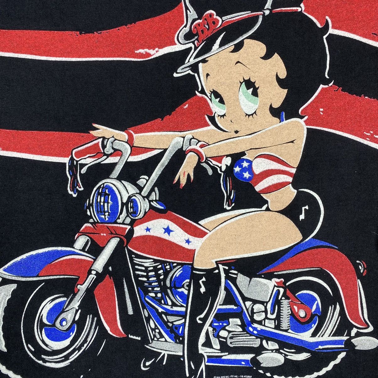 Vintage Vintage 90's BETTY BOOP Ride A Chopper Cartoon Graphic Tee Size US M / EU 48-50 / 2 - 4 Thumbnail