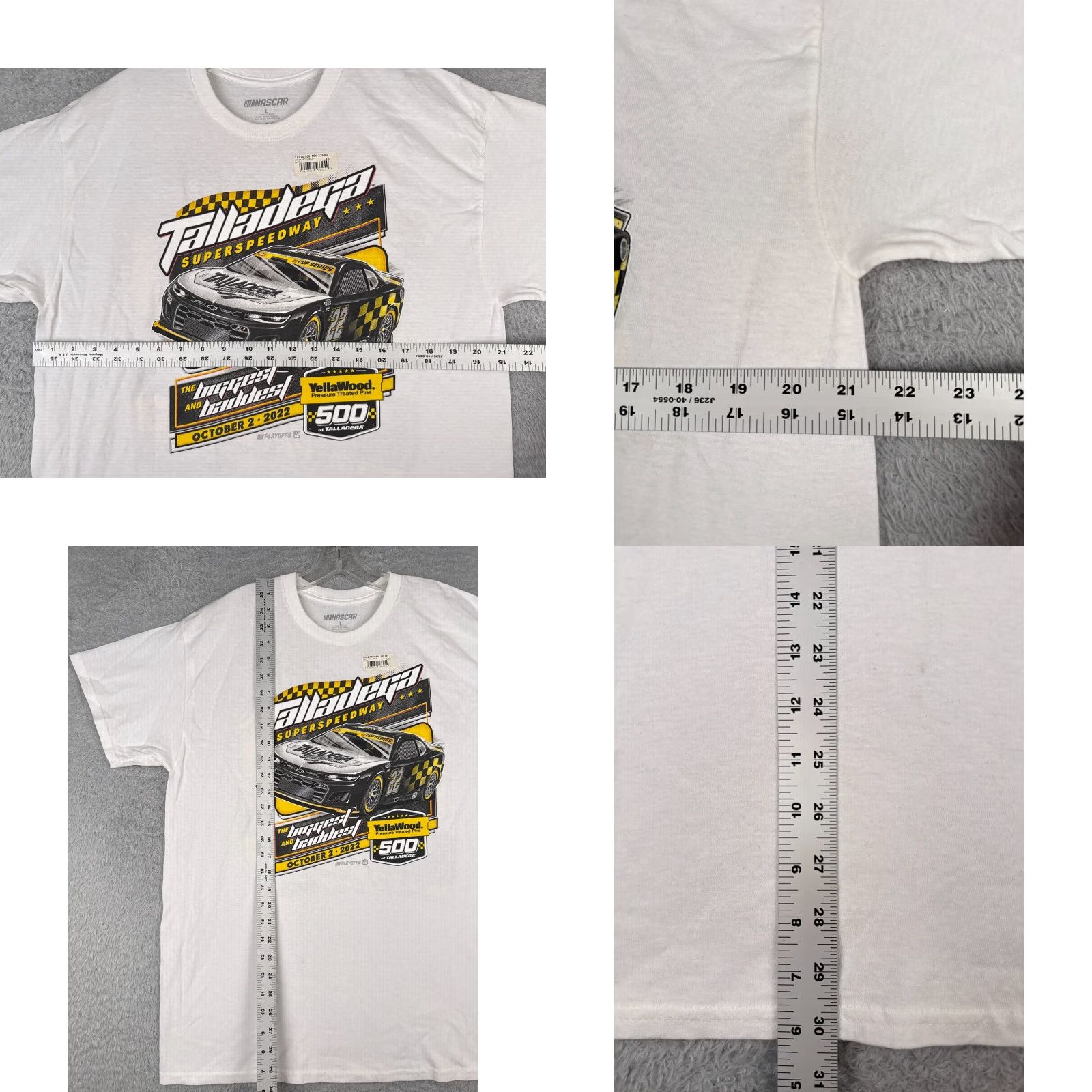 NASCAR Yellawood 500 2022 Shirt Adult XL White Nascar Talladega Pole Positions NEW Size US XL / EU 56 / 4 - 8 Thumbnail