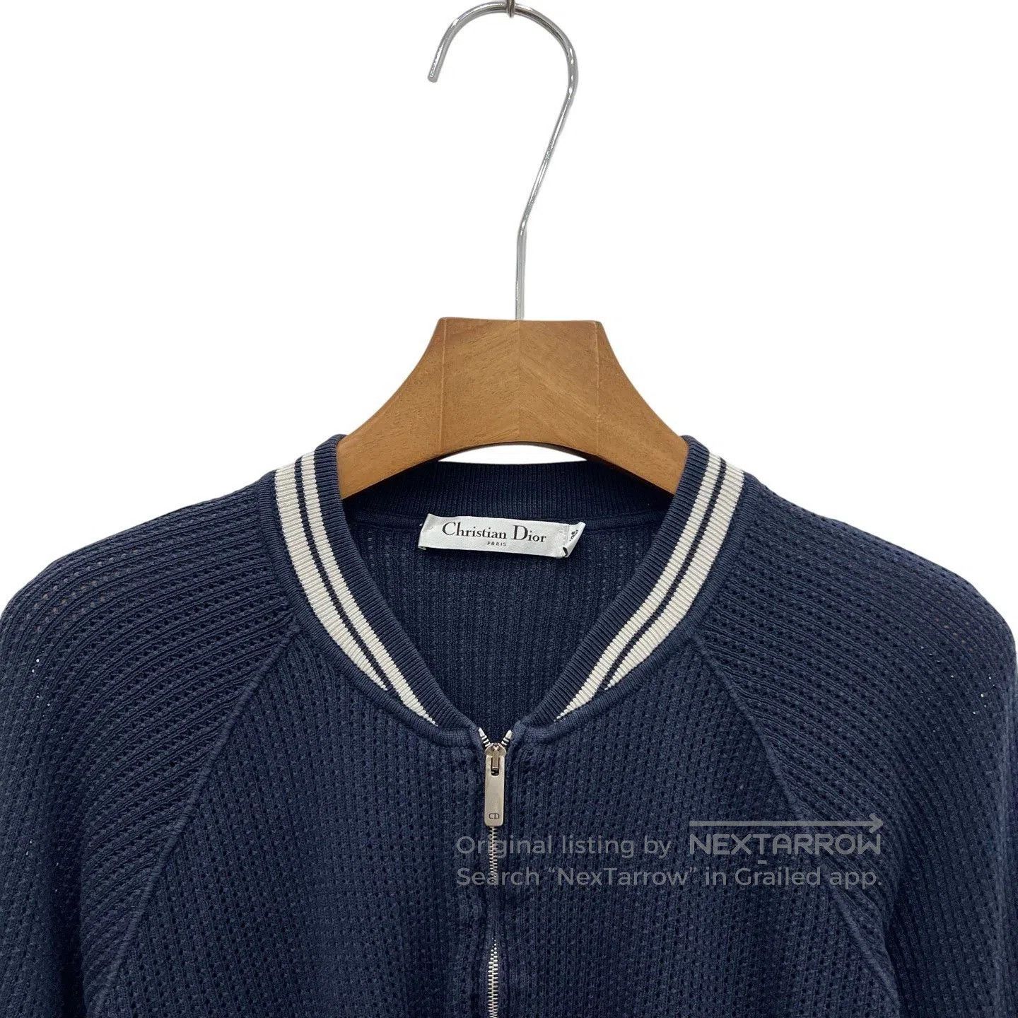 Dior Dior Navy Number 8 Knit Zip Jacket. Size S / US 4 / IT 40 - 3 Thumbnail
