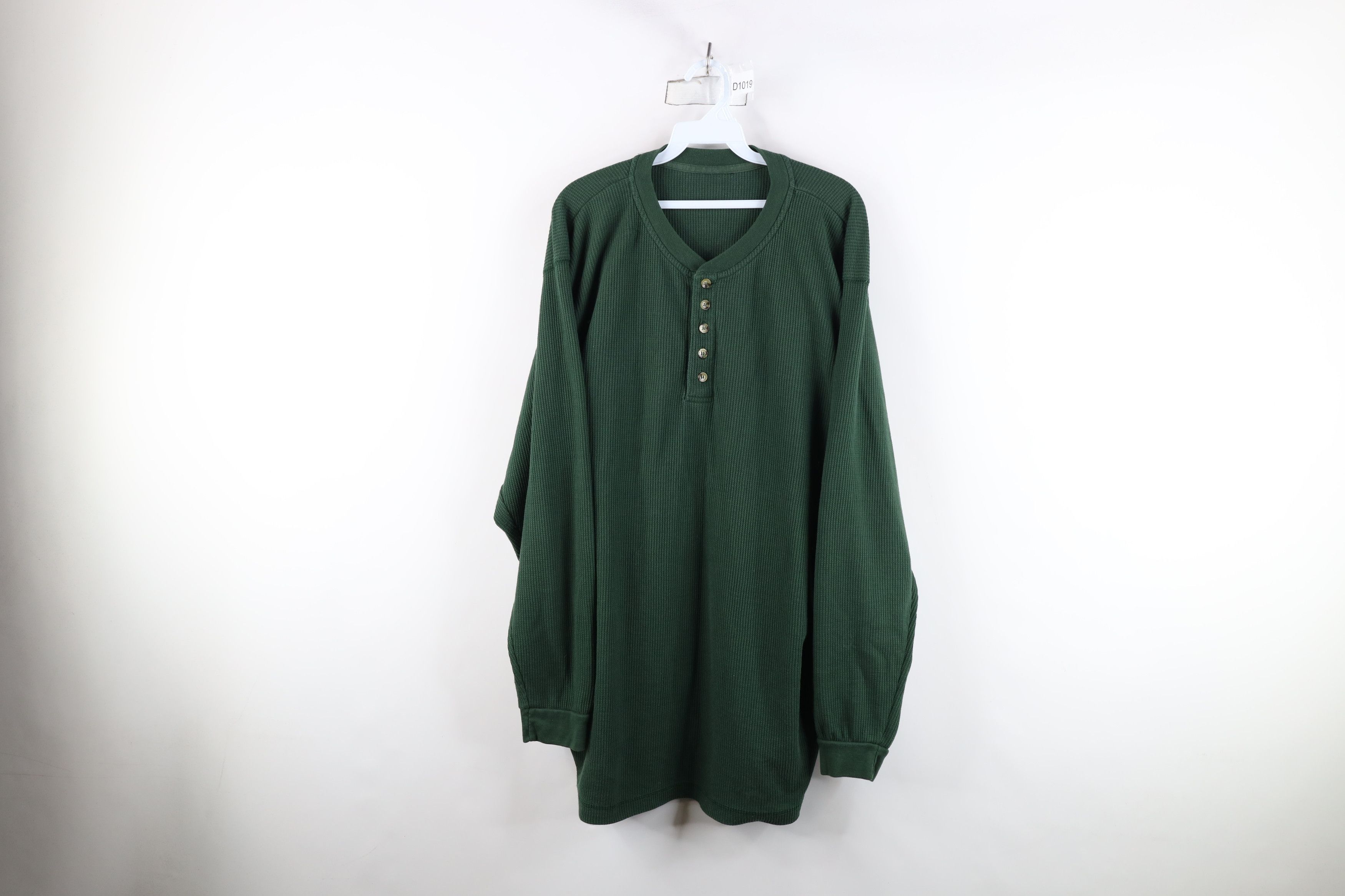 Vintage Vintage 90s Streetwear Waffle Long Sleeve Henley T-Shirt Size US XXL / EU 58 / 5 - 1 Thumbnail