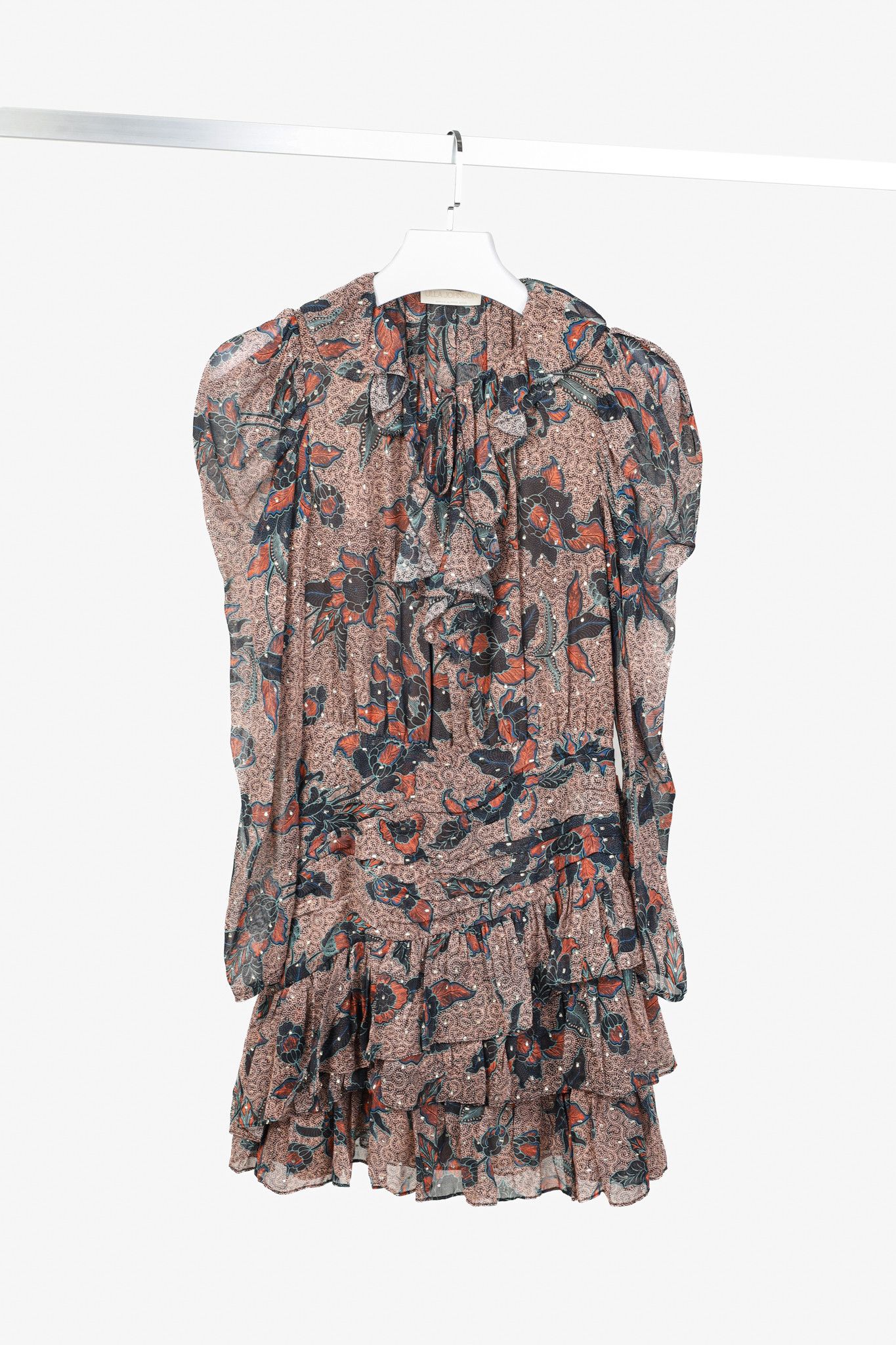 Ulla Johnson Cecily Fil Coupé Silk-Blend Chiffon Mini Dres