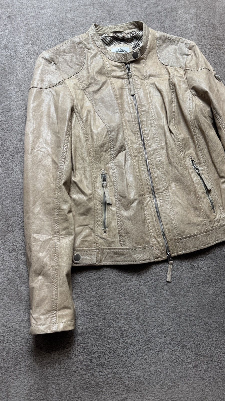 Genuine Leather Vintage Y2K Moto leather jacket Gucci Belstaff LGB style Size L / US 10 / IT 46 - 2 Thumbnail