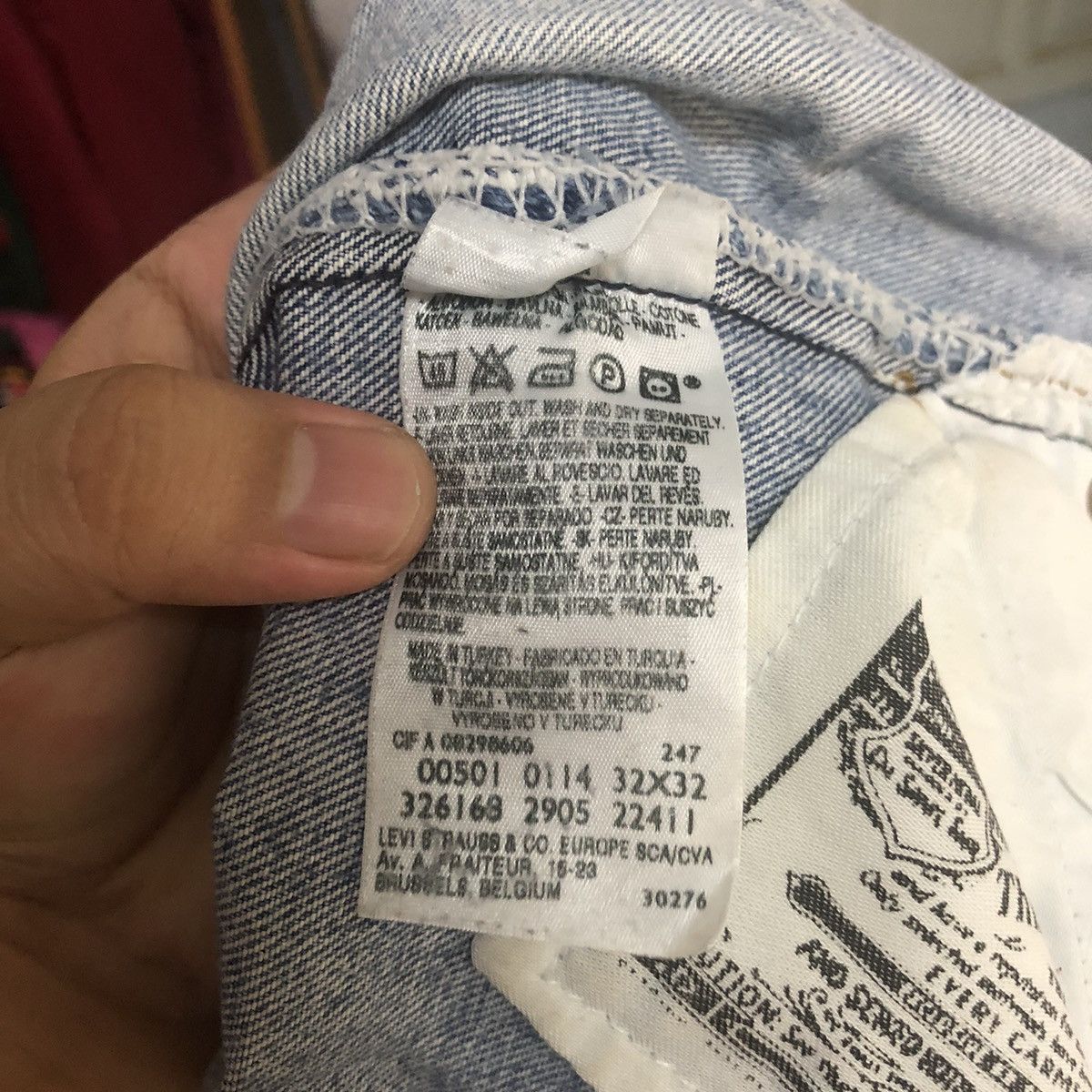 Levi's DL Levis 501 Blue jeans Denim Pants #C273 Size US 32 / EU 48 - 19 Thumbnail