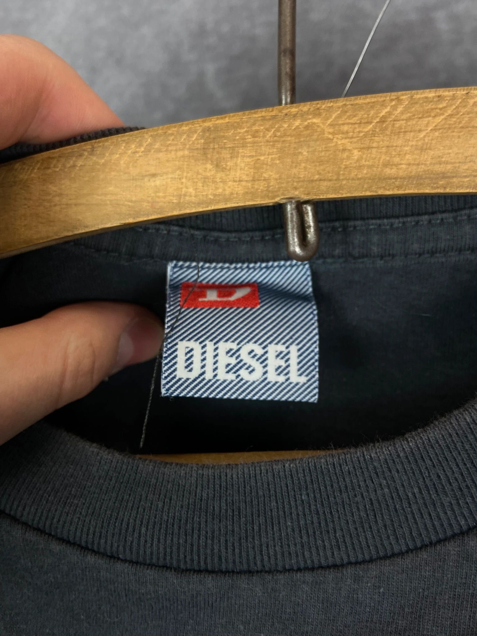 Diesel Diesel Vintage T-Shirt Grey Back Spellout Logo Print Size US M / EU 48-50 / 2 - 4 Thumbnail