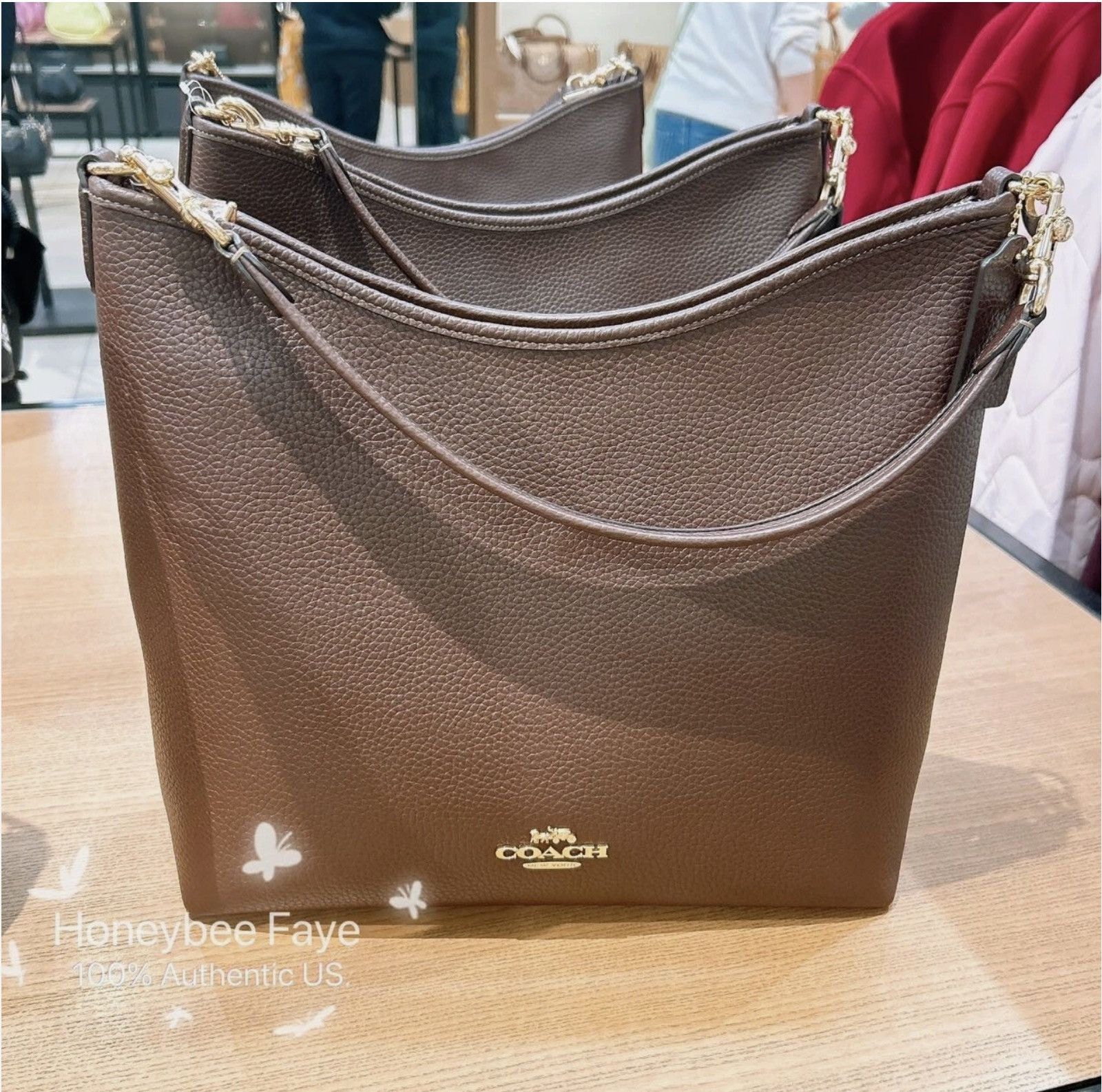 Coach NWT Coach Laurel Large Shoulder Bag CY684 Gold/ maple Size ONE SIZE - 1 Thumbnail
