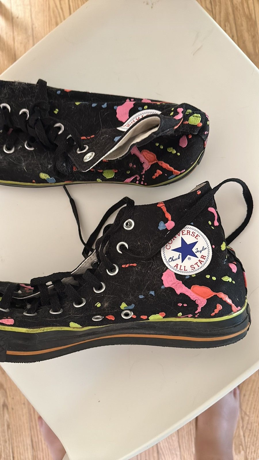 Converse Vintage Neon Splatter Chuck Taylor’s. Size 11 Size US 11 / EU 44 - 1 Thumbnail