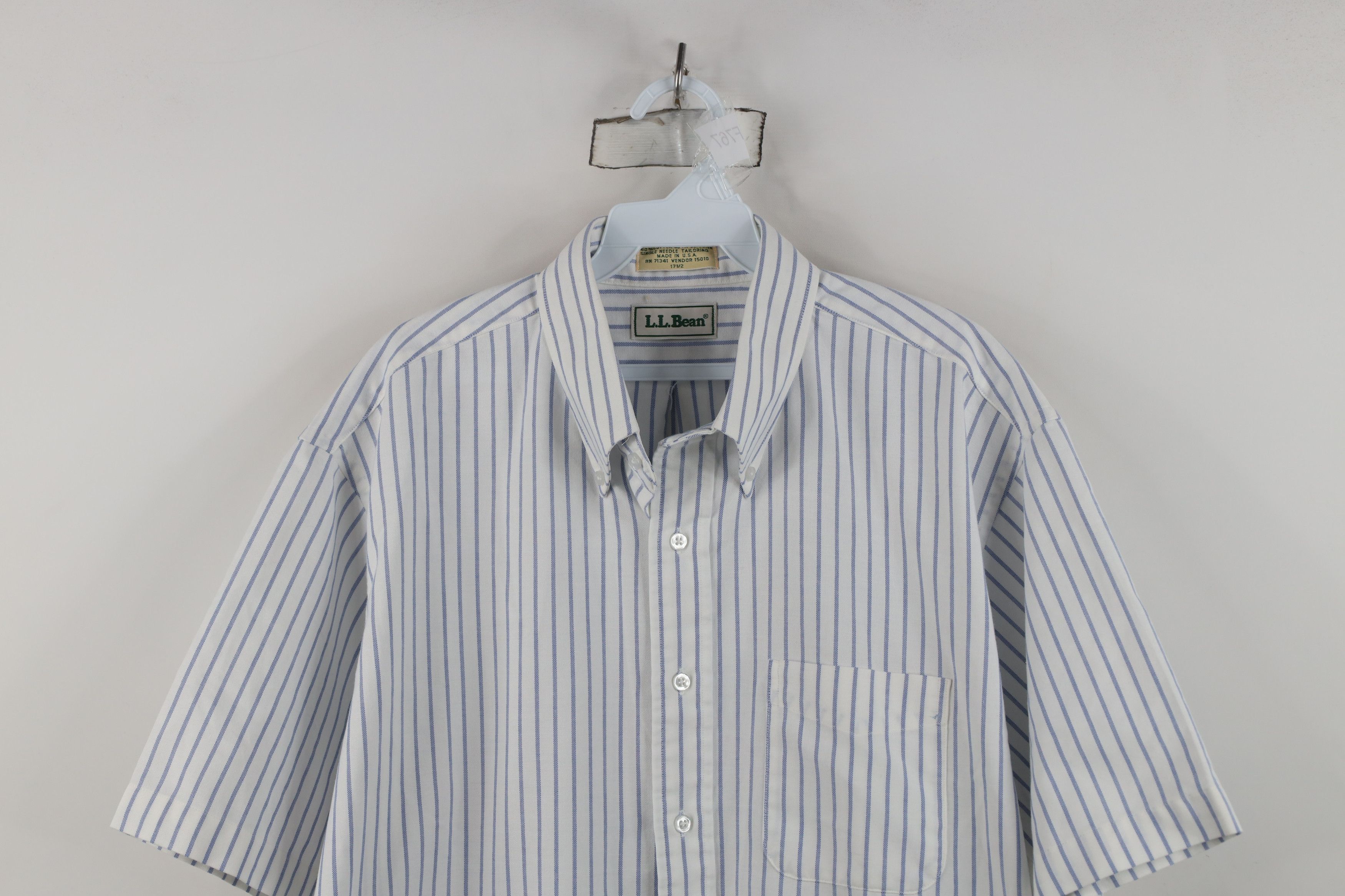 L.L. Bean Vintage 90s LL Bean Tailor Striped Button Down Shirt USA Size US M / EU 48-50 / 2 - 2 Thumbnail