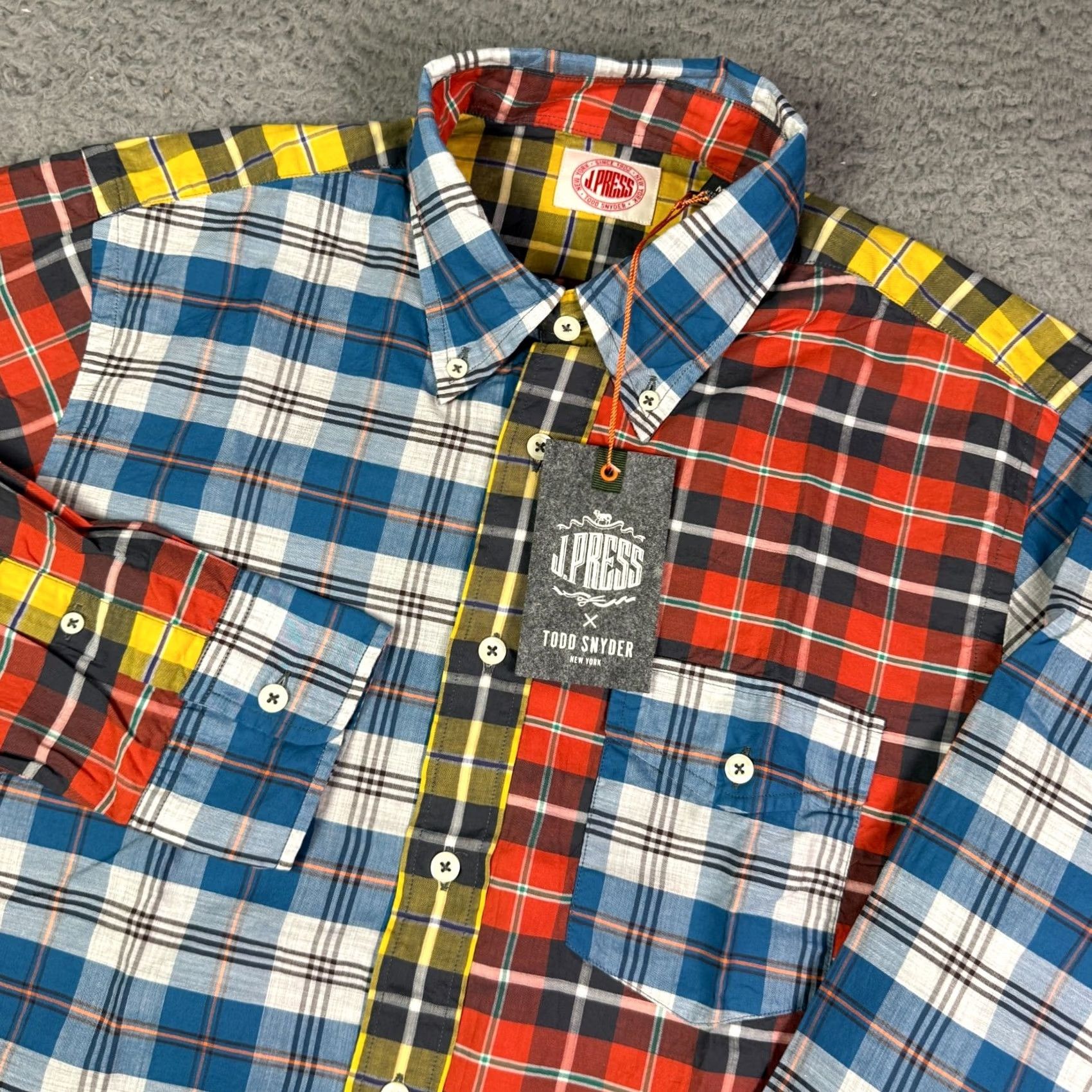 Todd Snyder VINTAGE J Press Todd Snyder Plaid Shirt Mens M Patchwork Washed Tartan Cocktail Button-Up Size US M / EU 48-50 / 2 - 2 Thumbnail