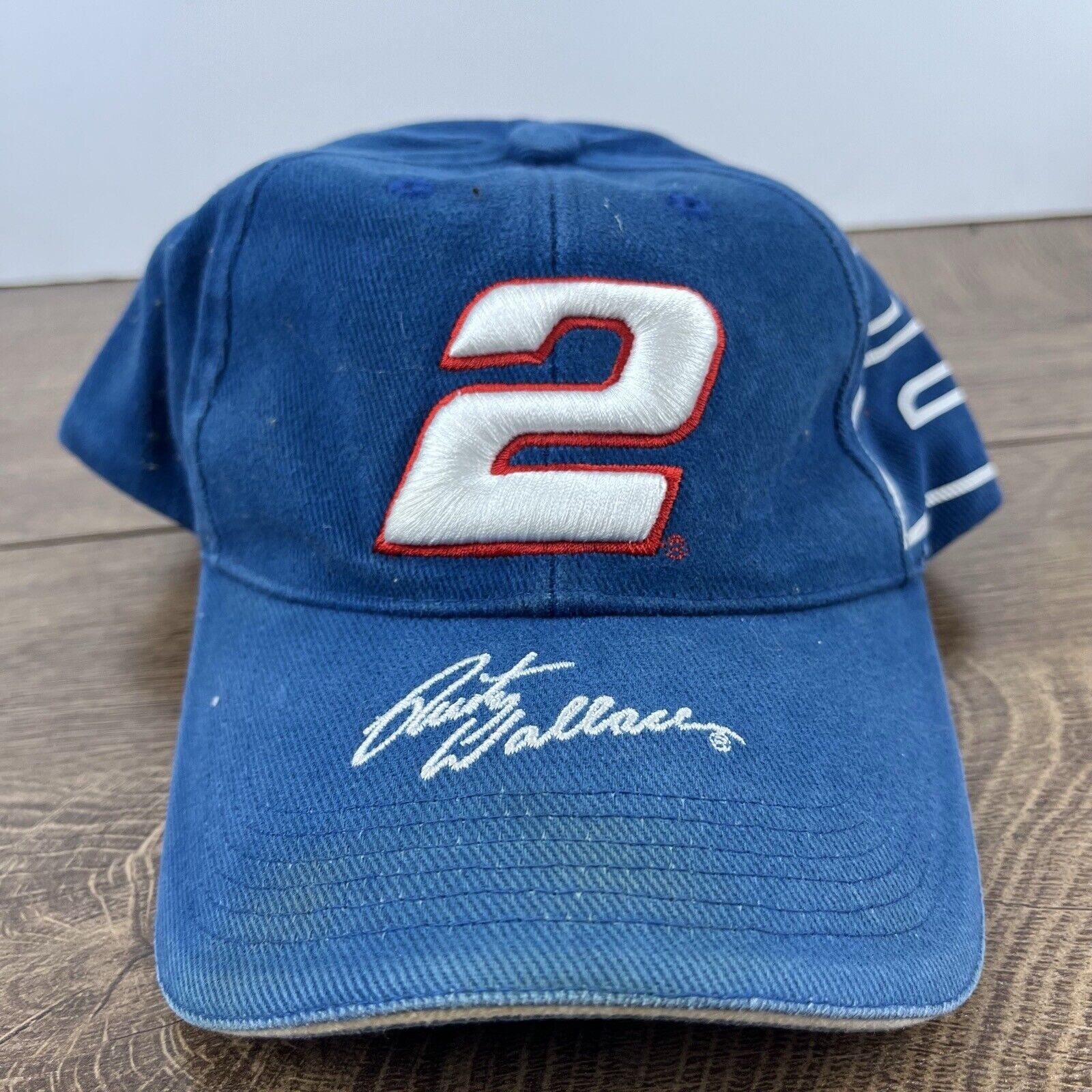 Other Rusty Wallace #2 Car Hat NASCAR Blue Adjustable Hat Blue Adu Size ONE SIZE - 2 Thumbnail