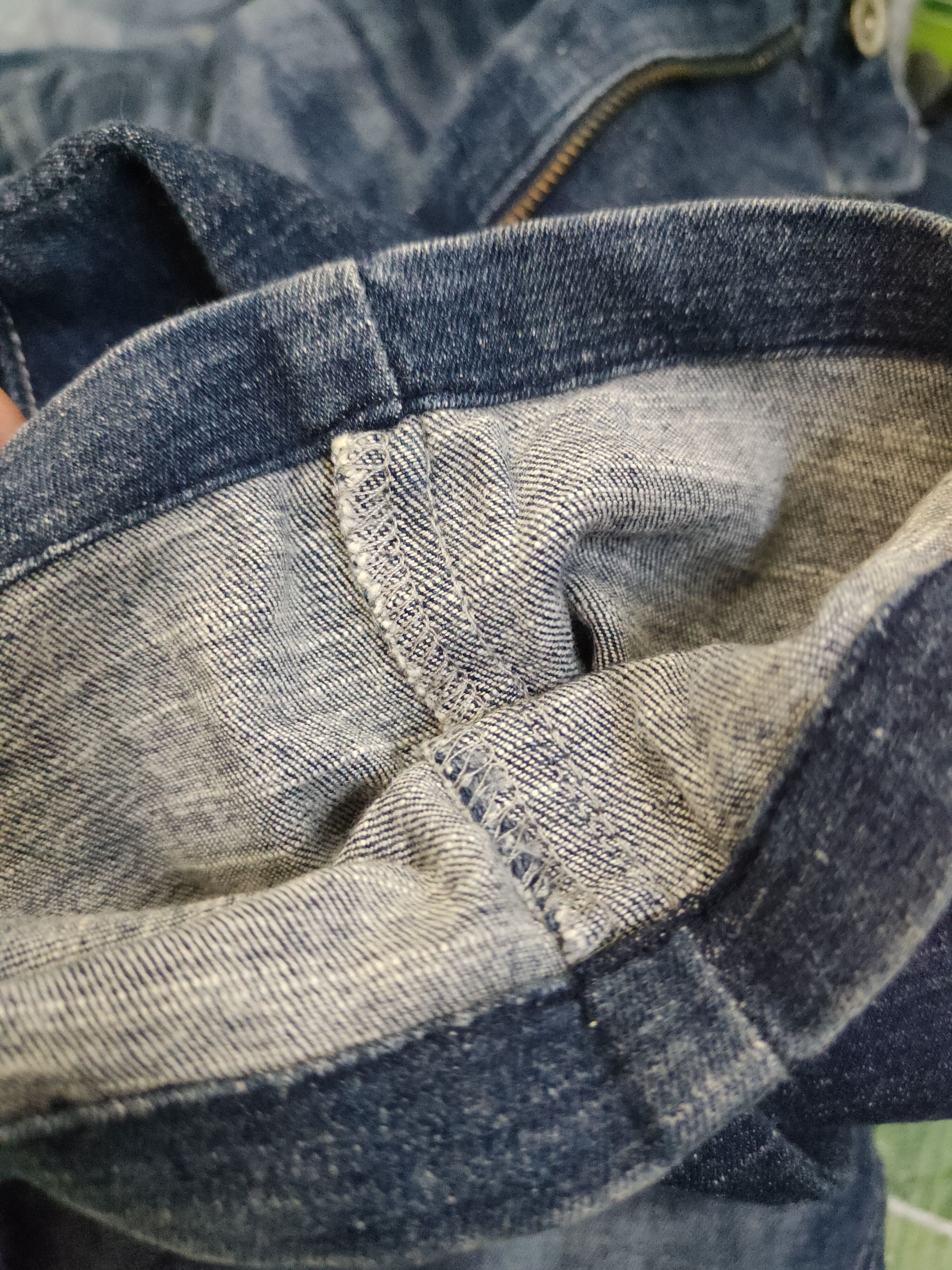 Japanese Brand FieldCore Dark Blue Distressed Ripped Soft Jeans #W2088 Size US 33 - 12 Thumbnail