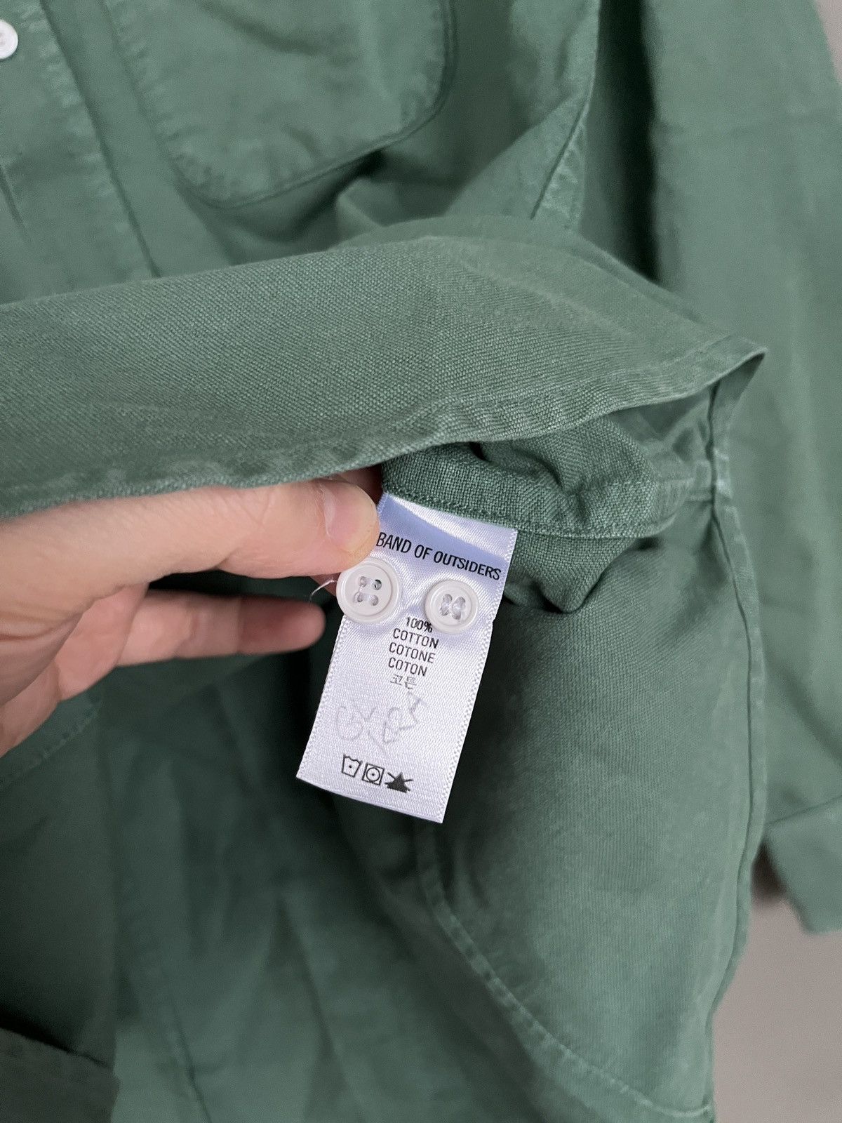 Band Of Outsiders Band of Outsiders Green Shirt Made in USA Size US S / EU 44-46 / 1 - 9 Thumbnail