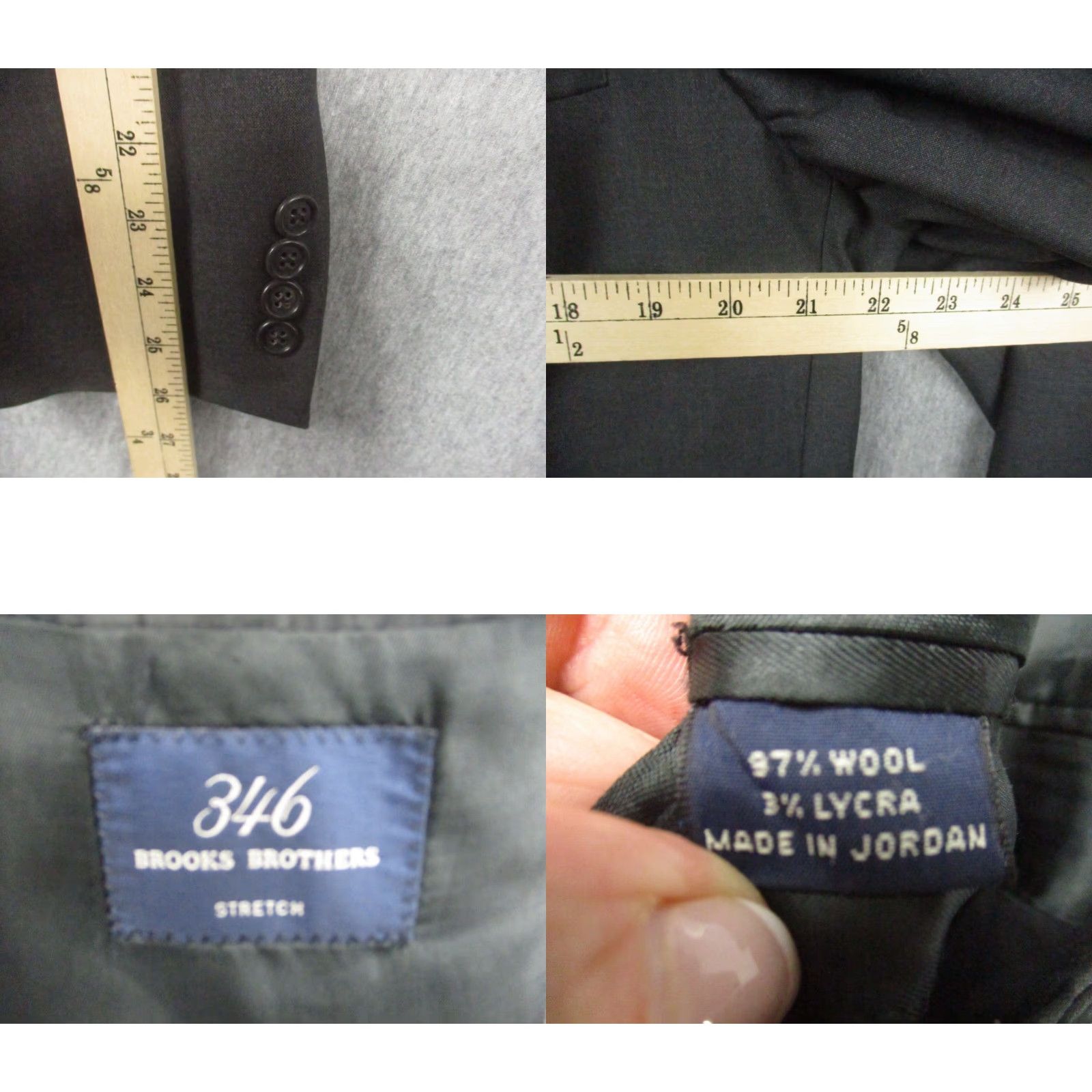 Brooks Brothers Brooks Brothers 346 Blazer Jacket 44L Men's Sports Coat Wool Stretch Blazer Regular Notch Wool Blend Gray 44 Mens Sports Coat Blazer 44L Size 44R - 8 Thumbnail