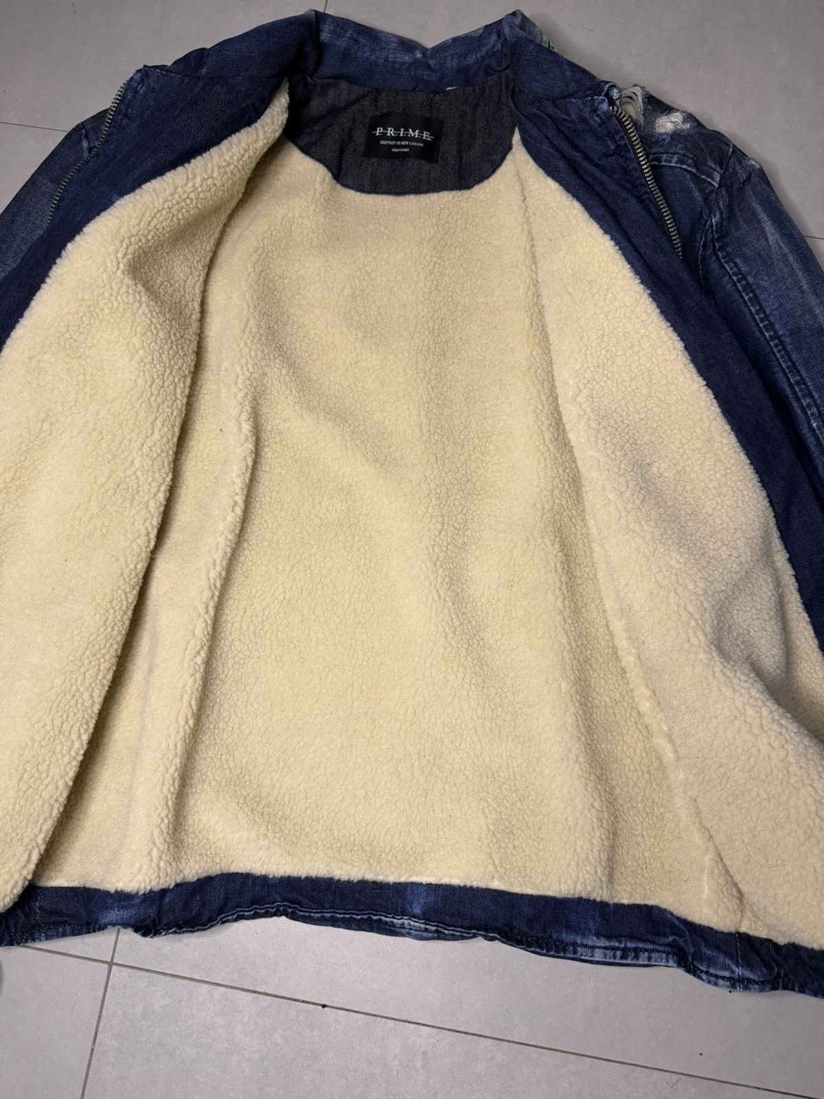 Other Italian Denim Jacket with Sherpa Lining Size US XL / EU 56 / 4 - 7 Thumbnail
