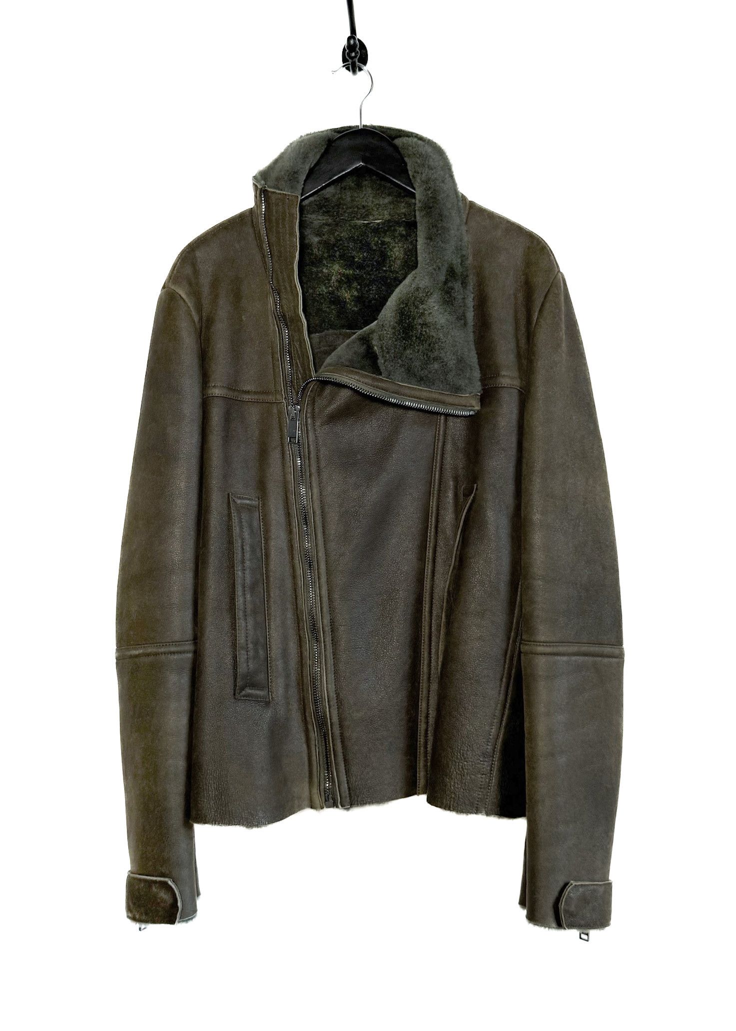 Pringle Of Scotland Pringle of Scotland Olive Green Shearling Coat Size US L / EU 52-54 / 3 - 1 Thumbnail