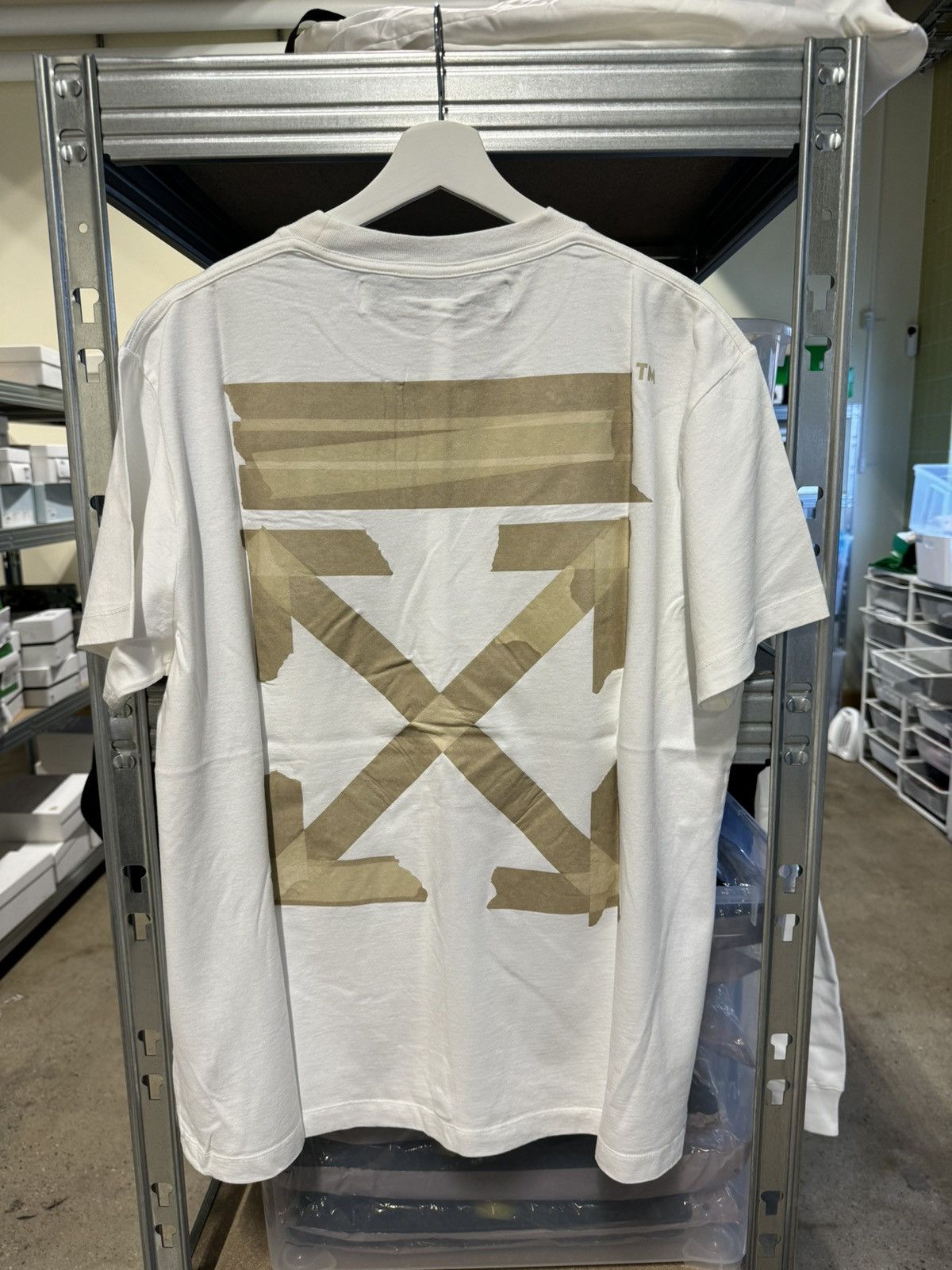 Off-White Off-White Tape Arrow T-Shirt NEW 500$ Size US M / EU 48-50 / 2 - 1 Thumbnail