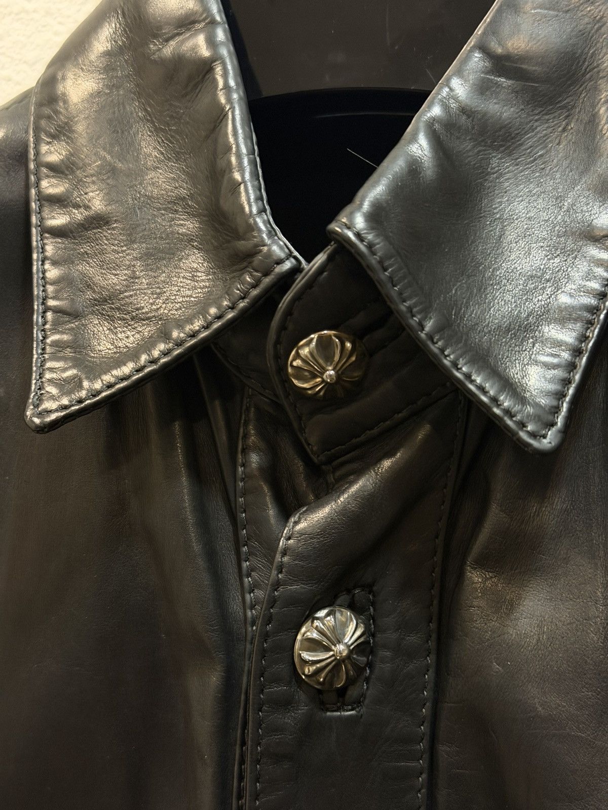 Chrome Hearts Ch Fleur Leather Vest S Size US M / EU 48-50 / 2 - 3 Thumbnail