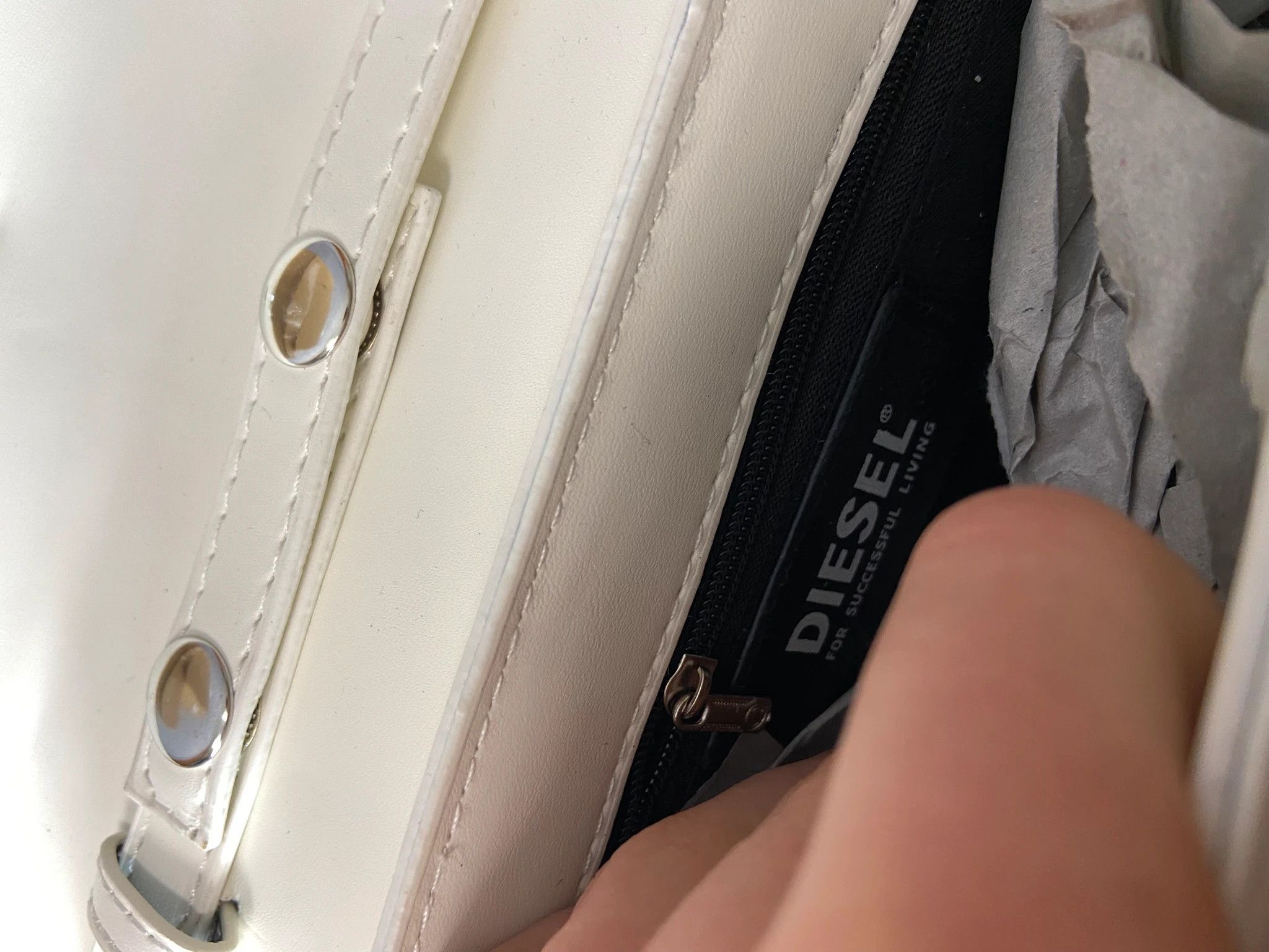 Diesel Diesel White Handbag Y2K Streetwear Size ONE SIZE - 5 Thumbnail