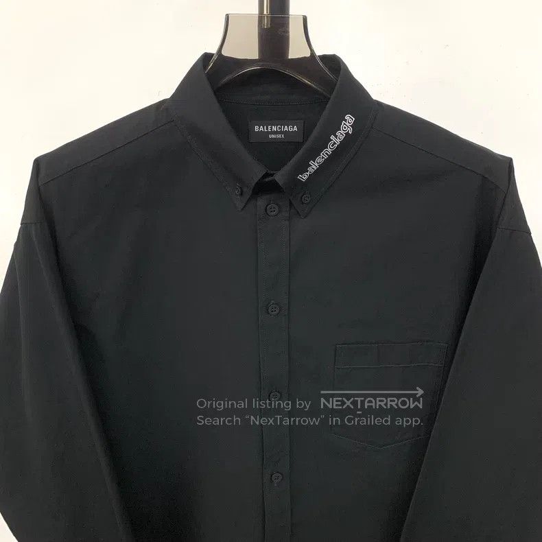 Balenciaga Balenciaga size 37 Solid color lapel letter embroidery sin Size US M / EU 48-50 / 2 - 3 Thumbnail