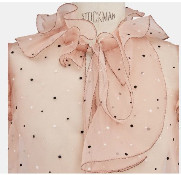 Dior o1w1db10924 Dots Organza Top in Pink Size L / US 10 / IT 46 - 3 Thumbnail
