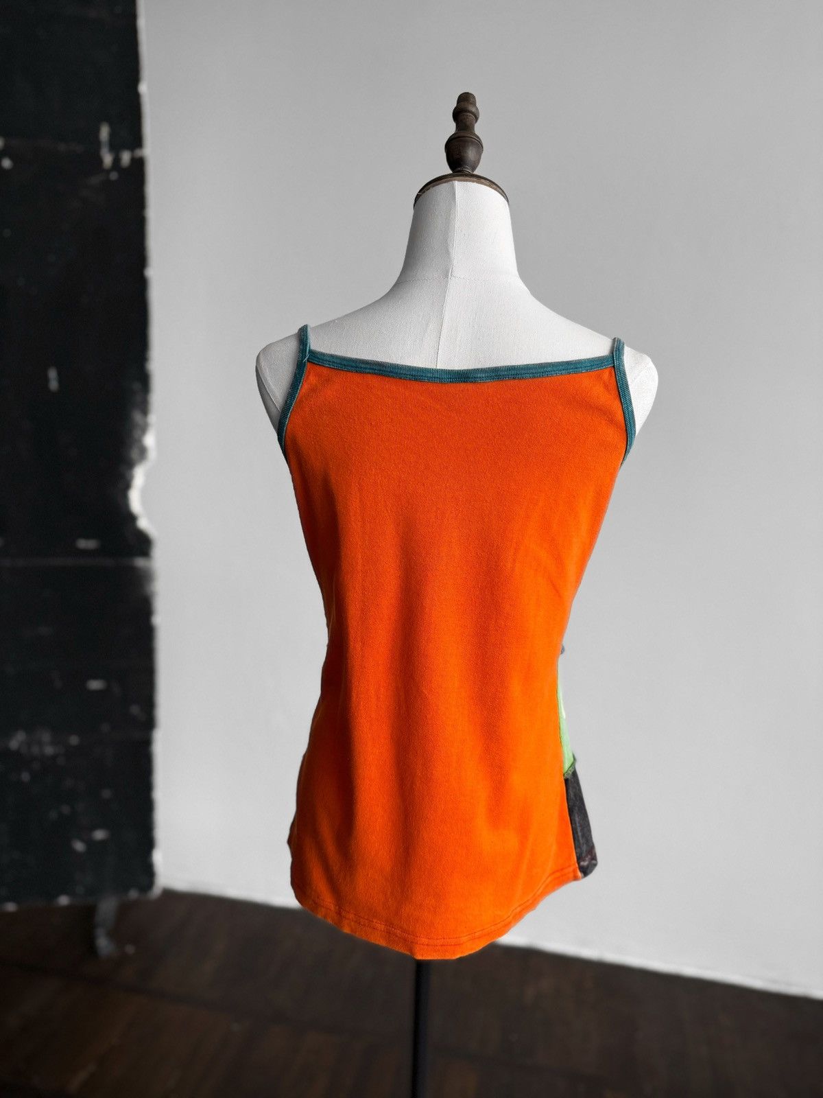 Vintage Womens Vintage Patchwork Peace Sign Tank Top Y2K Hippie Size M / US 6-8 / IT 42-44 - 2 Thumbnail