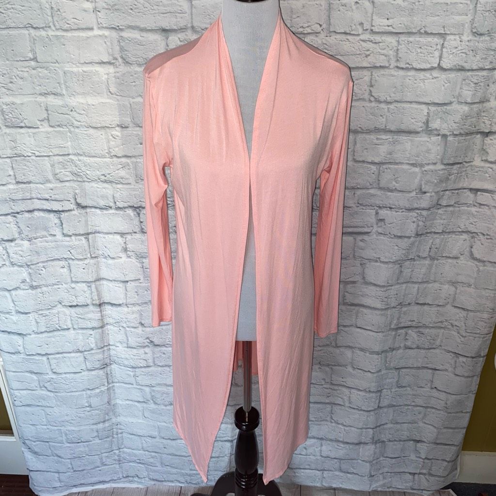 Other Isaac Liev women S open front long length cardigan pink Size S / US 4 / IT 40 - 1 Thumbnail