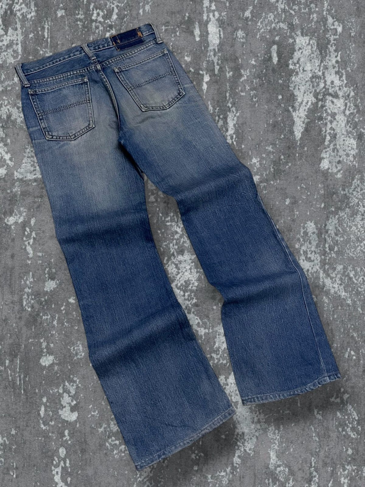 Big John Vintage Designer Big John Talon Zip Flared Distressed Denim Size US 28 / EU 44 - 10 Thumbnail