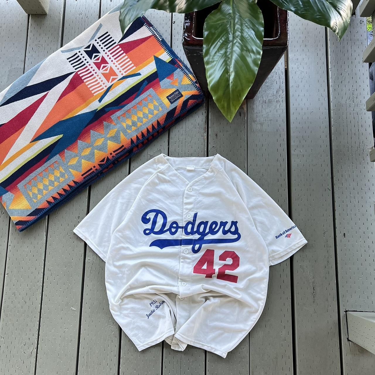 MLB × Vintage JACKIE ROBINSON Los Angeles DODGERS Baseball Jersey MLB Size US XL / EU 56 / 4 - 2 Thumbnail
