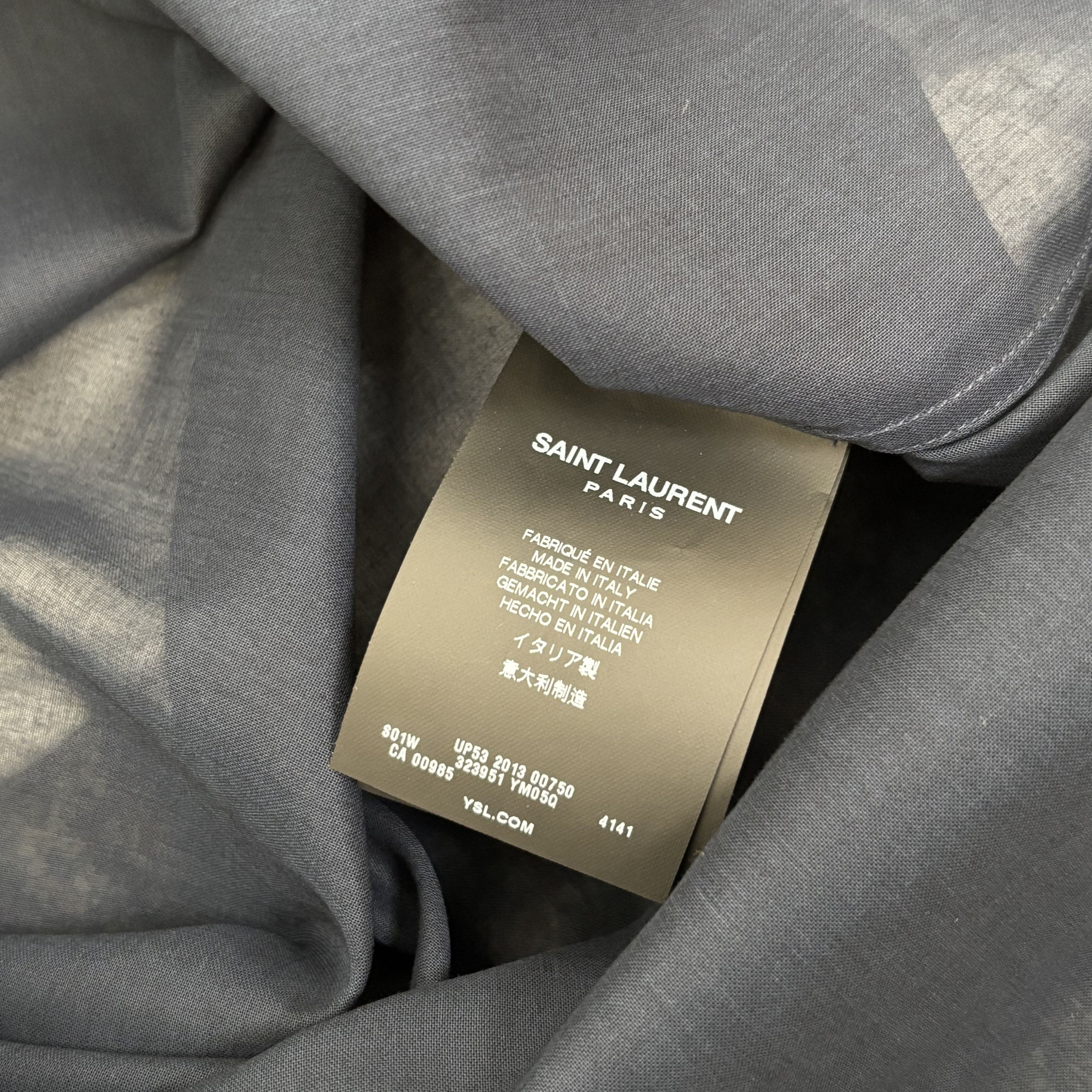 Saint Laurent Paris Saint Laurent Navy Shirt Size US XL / EU 56 / 4 - 4 Thumbnail