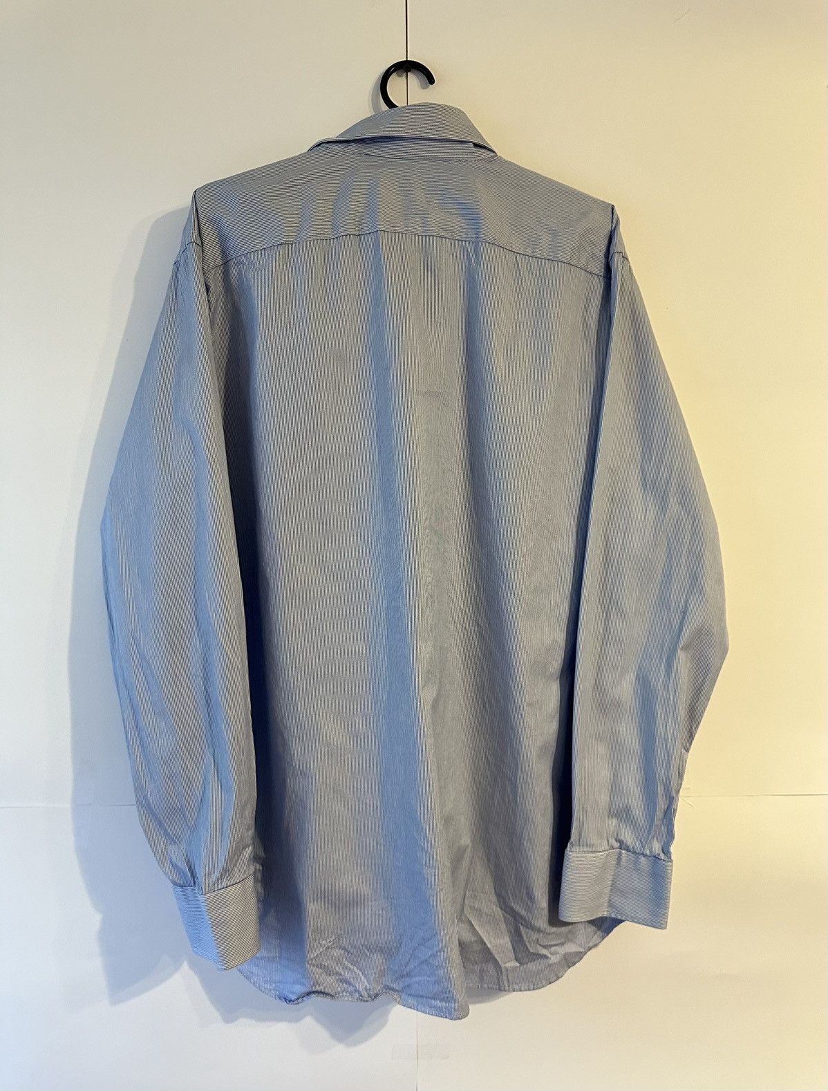 Canali Canali Luxury Striped Cotton Long Sleeve Shirt Made in Italy Size US XL / EU 56 / 4 - 6 Thumbnail