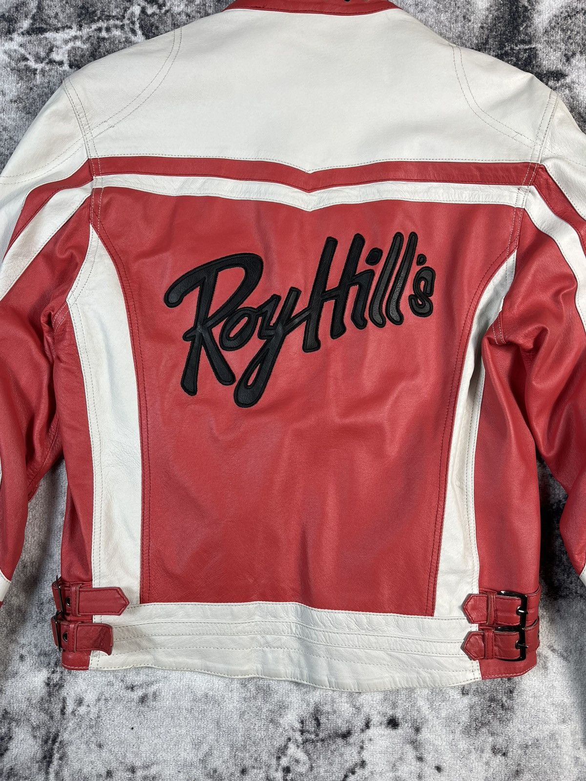Leather J.J.Scott Leather Racing Jacket Red White Moto L Size US L / EU 52-54 / 3 - 18 Thumbnail