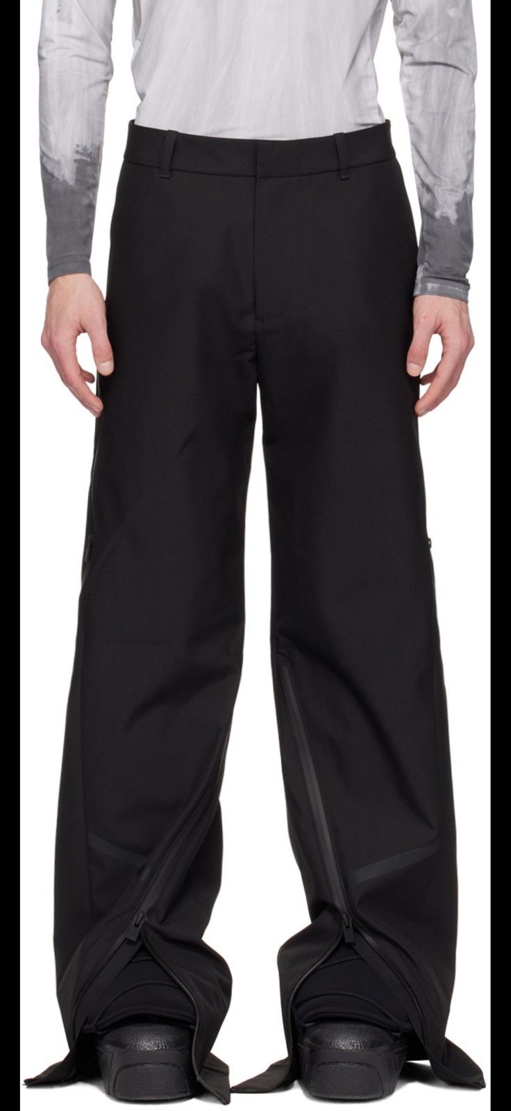 Heliot Emil Black Turing Zip Trousers Size US 28 / EU 44 - 1 Thumbnail