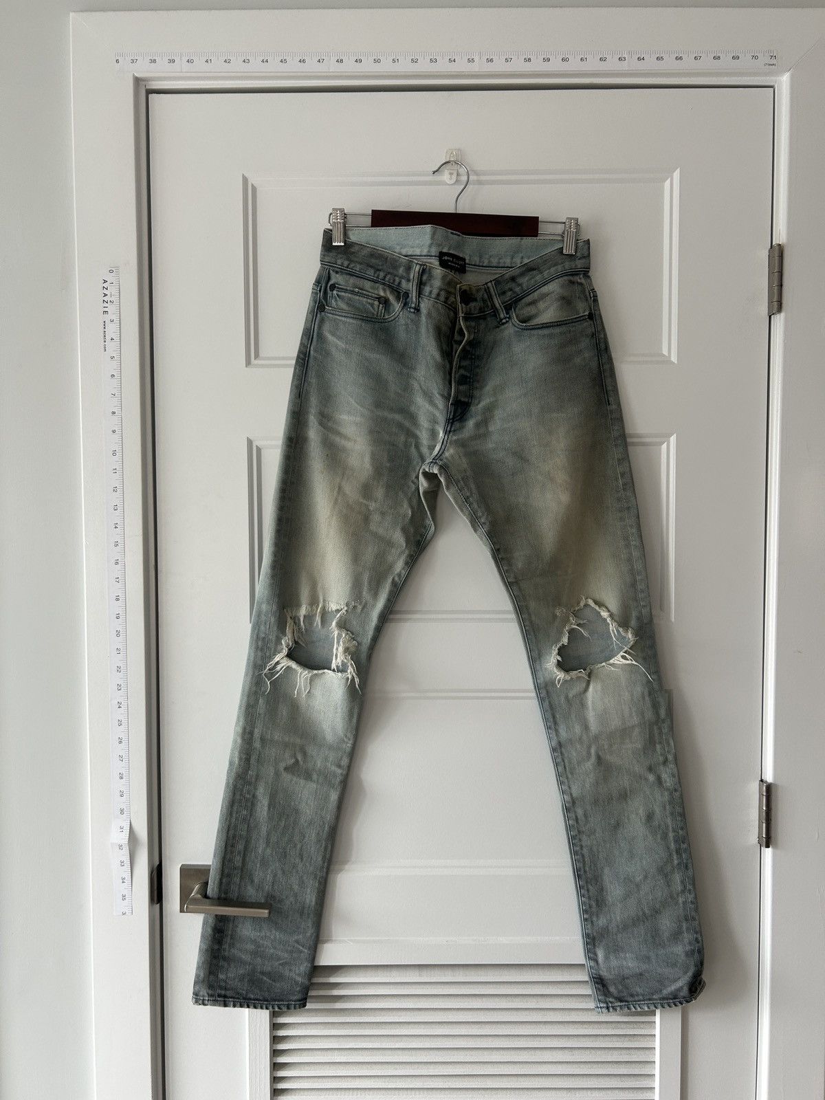 John Elliott John Elliott Cast 2 Odeon Indigo Distressed Denim Size US 29 - 1 Thumbnail
