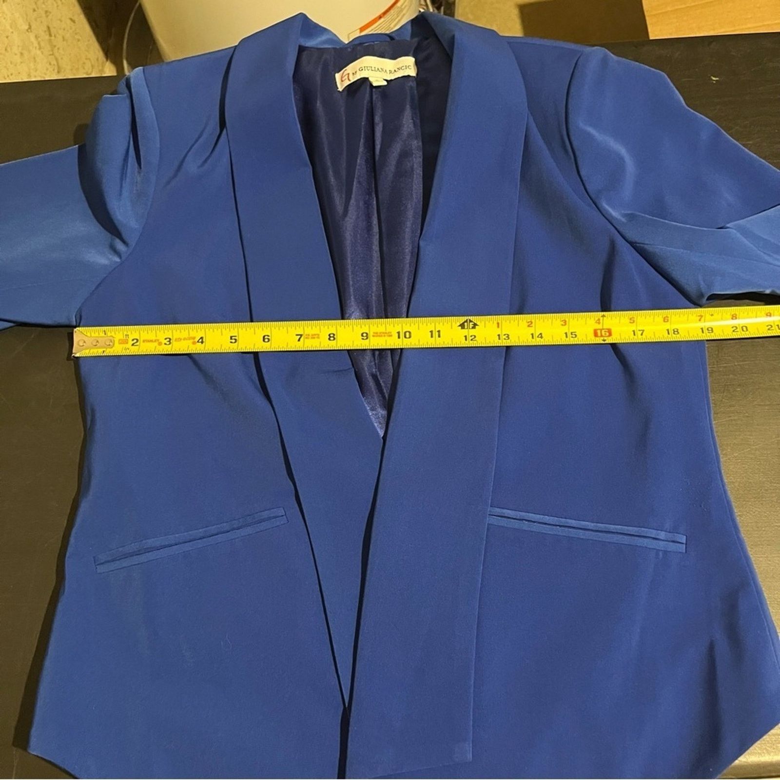 Other G by Giuliana Rancic Royal Blue Blazer Size M Open Front Size M / US 6-8 / IT 42-44 - 8 Thumbnail